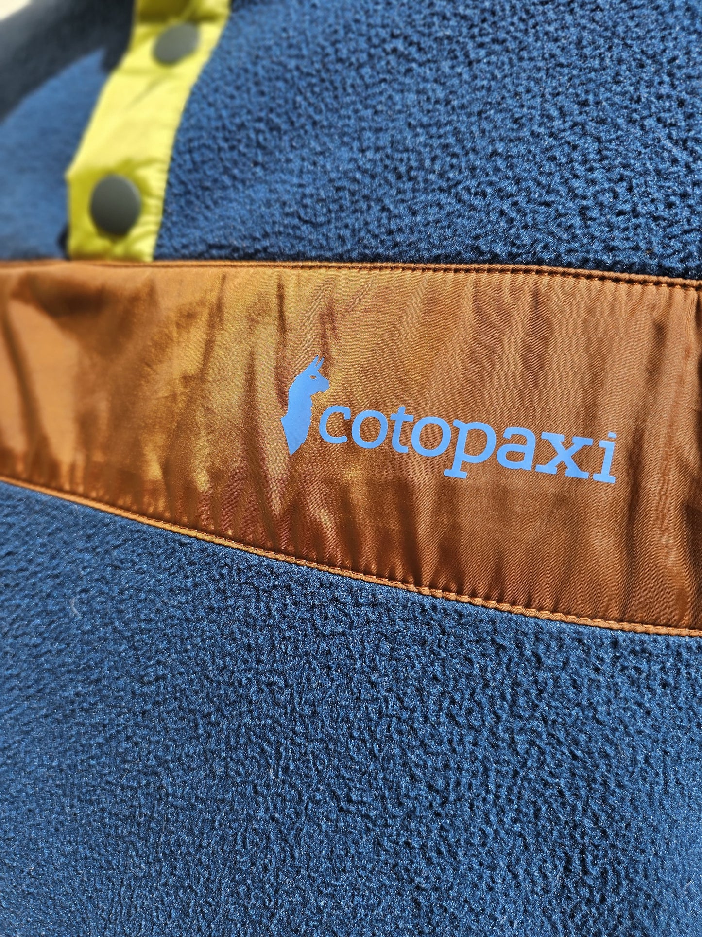 Cotopaxi Blue Button Up Pullover Fleece Quarter Snap Teca Jumper - L/Large