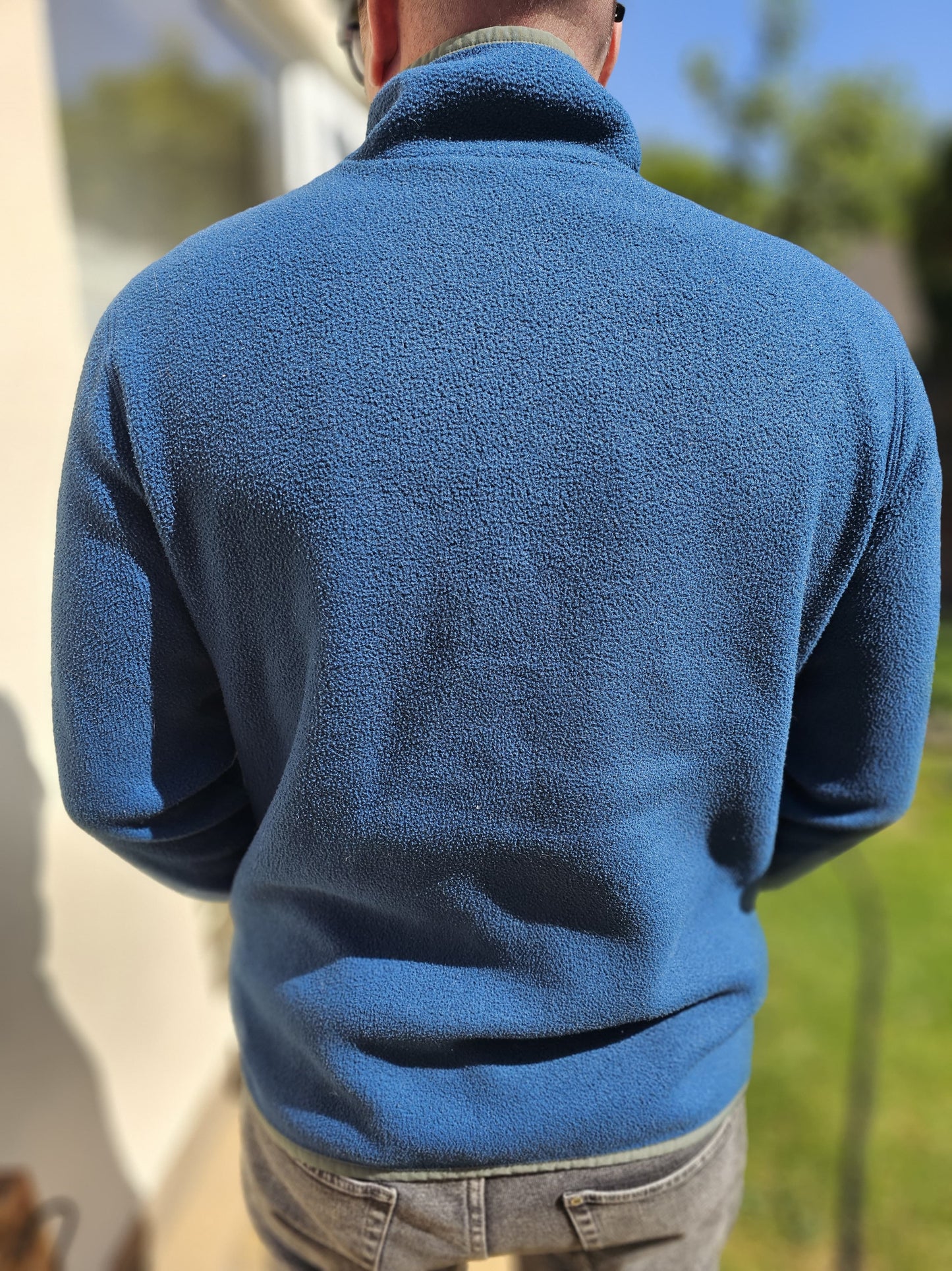 Cotopaxi Blue Button Up Pullover Fleece Quarter Snap Teca Jumper - L/Large