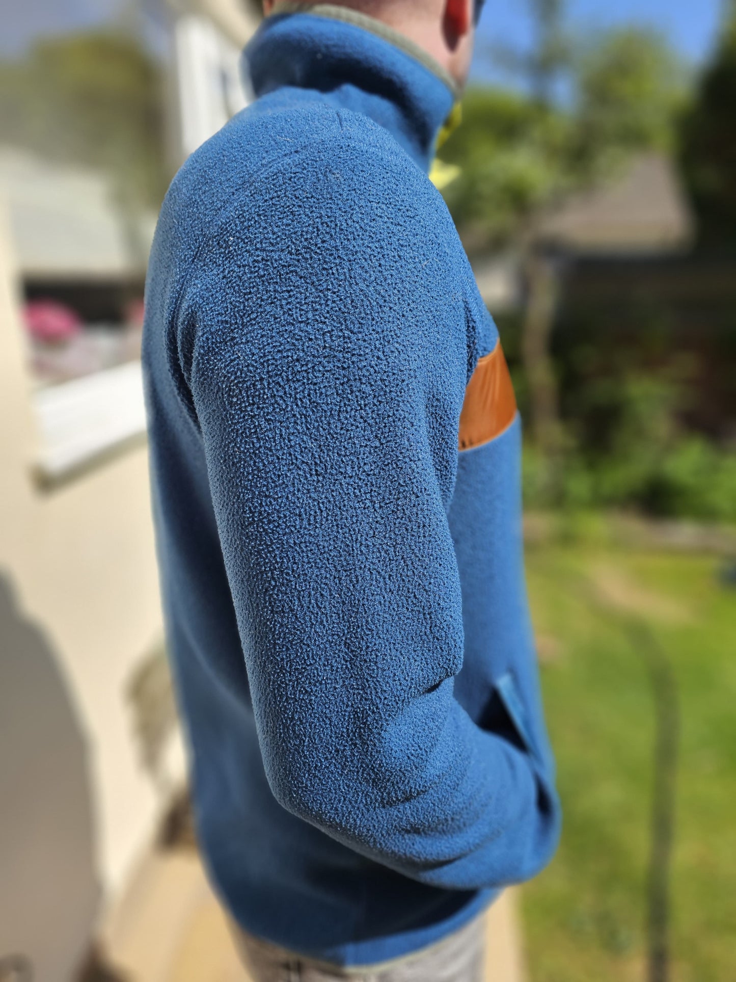 Cotopaxi Blue Button Up Pullover Fleece Quarter Snap Teca Jumper - L/Large