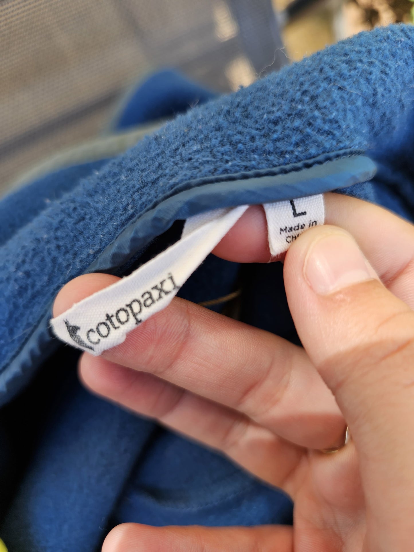 Cotopaxi Blue Button Up Pullover Fleece Quarter Snap Teca Jumper - L/Large