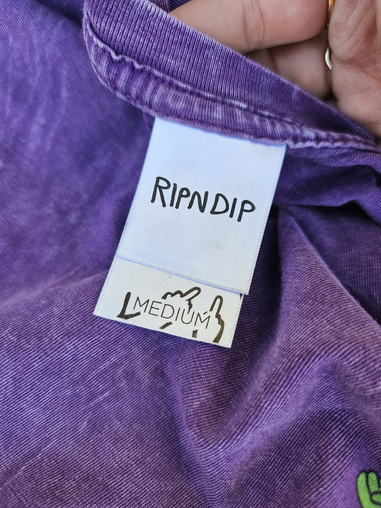 Ripndip Purple Unisex Short Sleeve Print Pocket T-Shirt - M/Medium