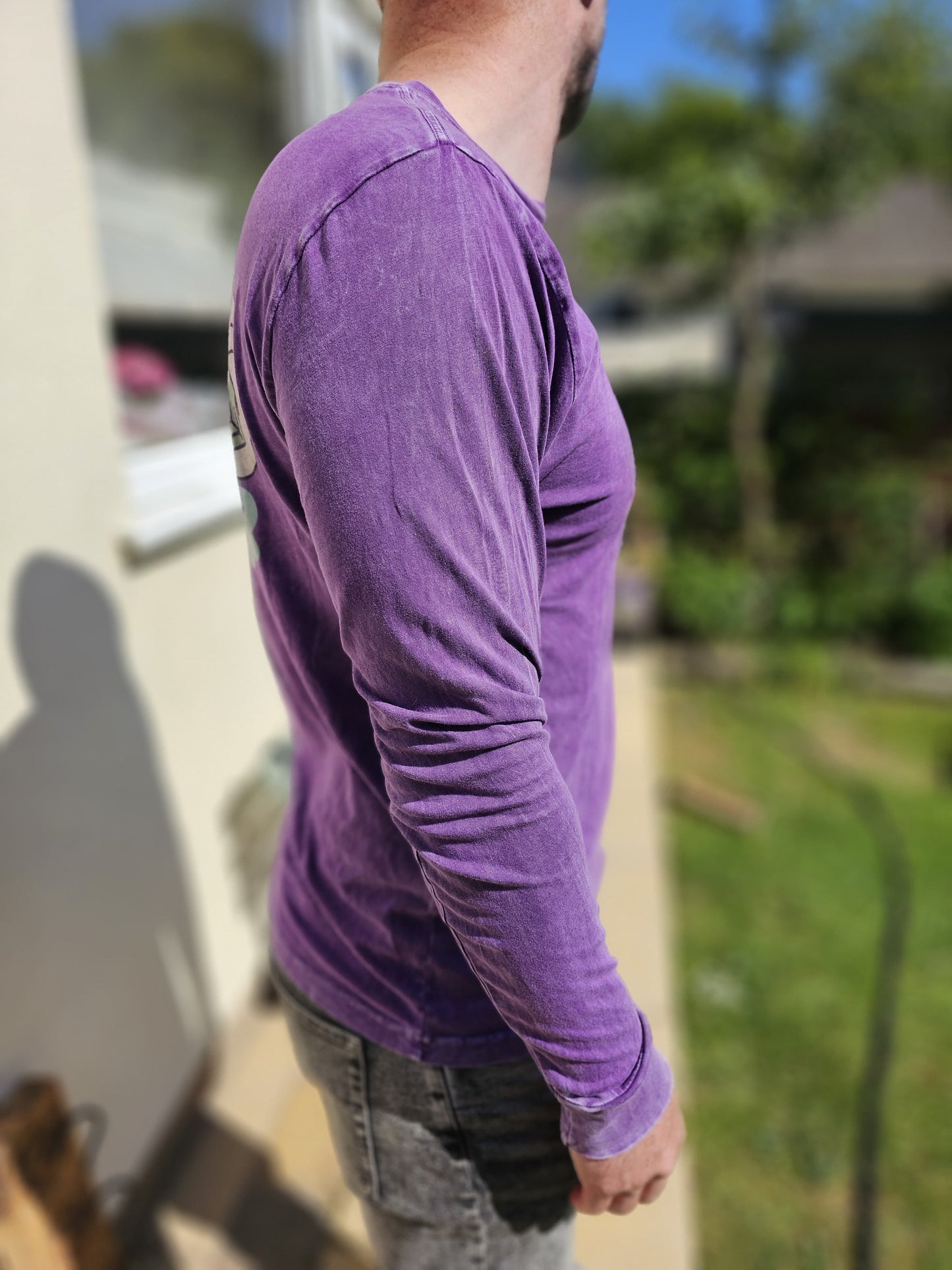 Ripndip Purple Money Talks Unisex Long Sleeve Print T-Shirt - M/Medium