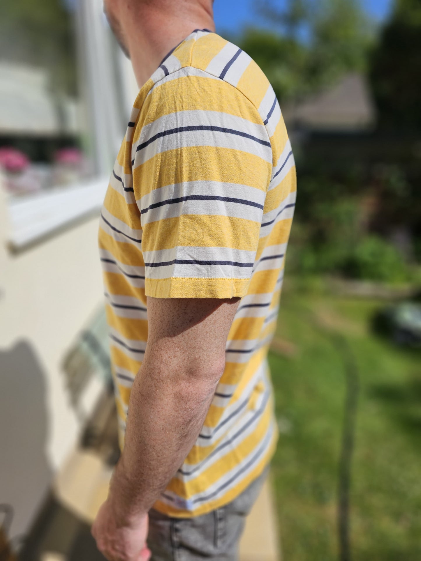 Passenger Mens Striped Short Sleeve T-Shirt - L/Large