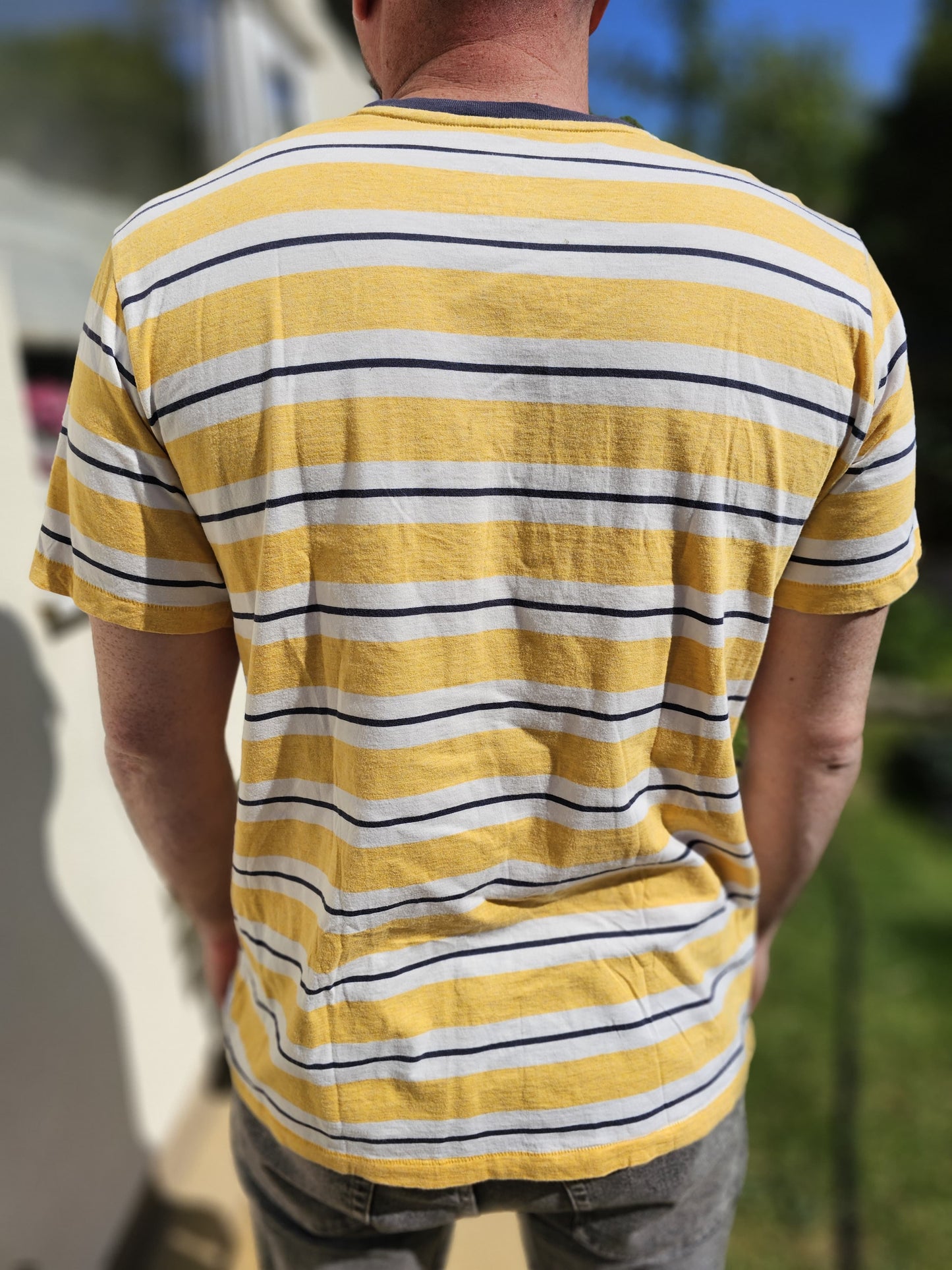 Passenger Mens Striped Short Sleeve T-Shirt - L/Large