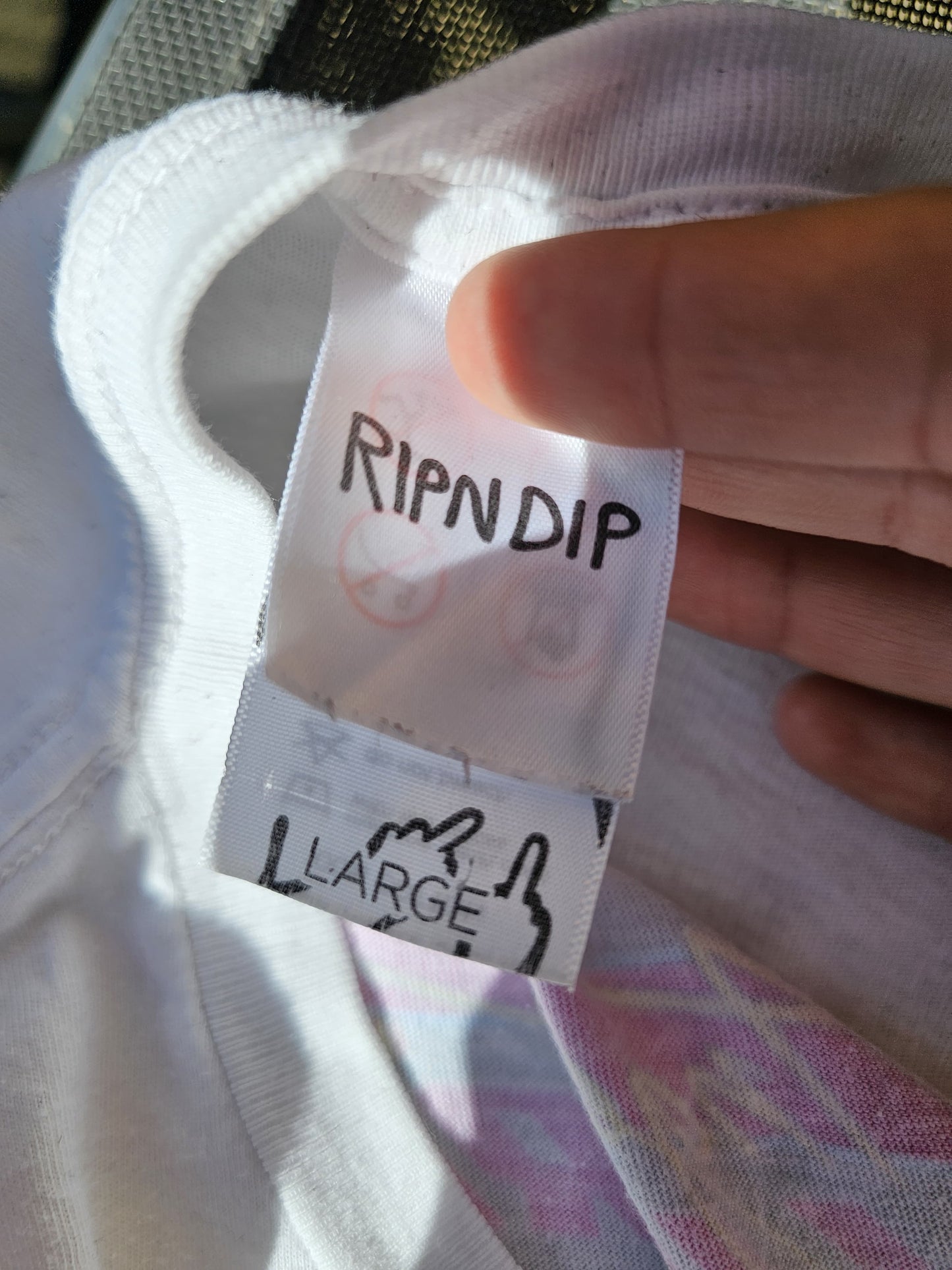 Ripndip White Short Sleeve Racing Car Print T-Shirt - L/Large
