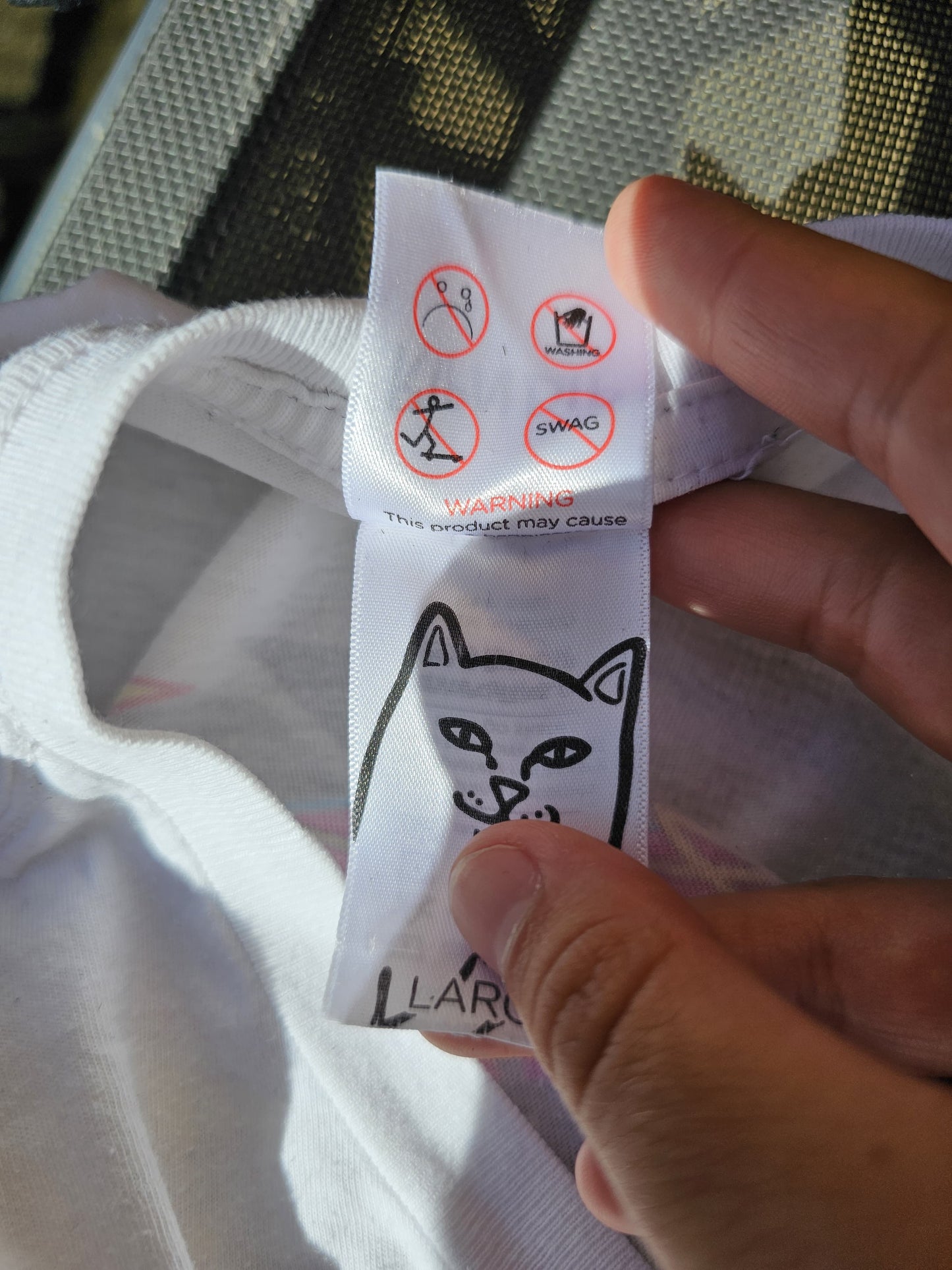 Ripndip White Short Sleeve Racing Car Print T-Shirt - L/Large