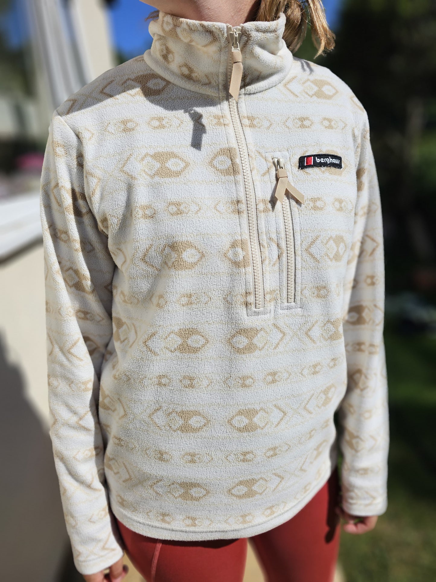 Berghaus Prism Aztec Unisex Pullover 1/4 Zip Fleece Jumper - S/Small