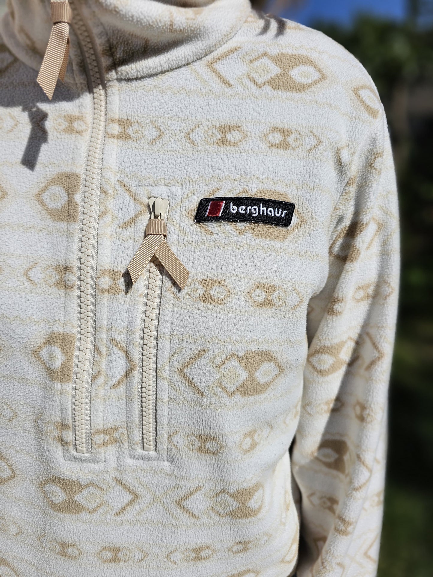 Berghaus Prism Aztec Unisex Pullover 1/4 Zip Fleece Jumper - S/Small