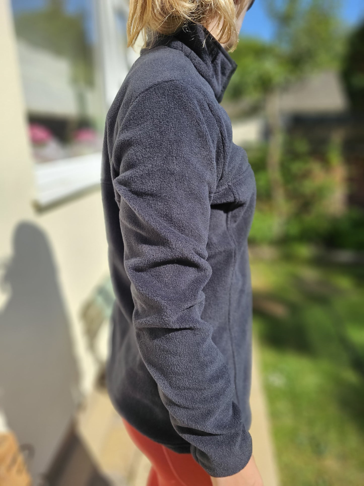 Columbia Black Snap Button Up Fleece Pullover Jumper - M/Medium