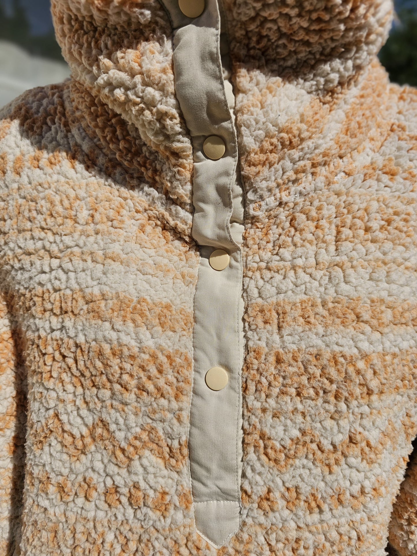 Ripcurl La Isla Polar Sherpa Pullover Snap Fleece Jumper - M/Medium