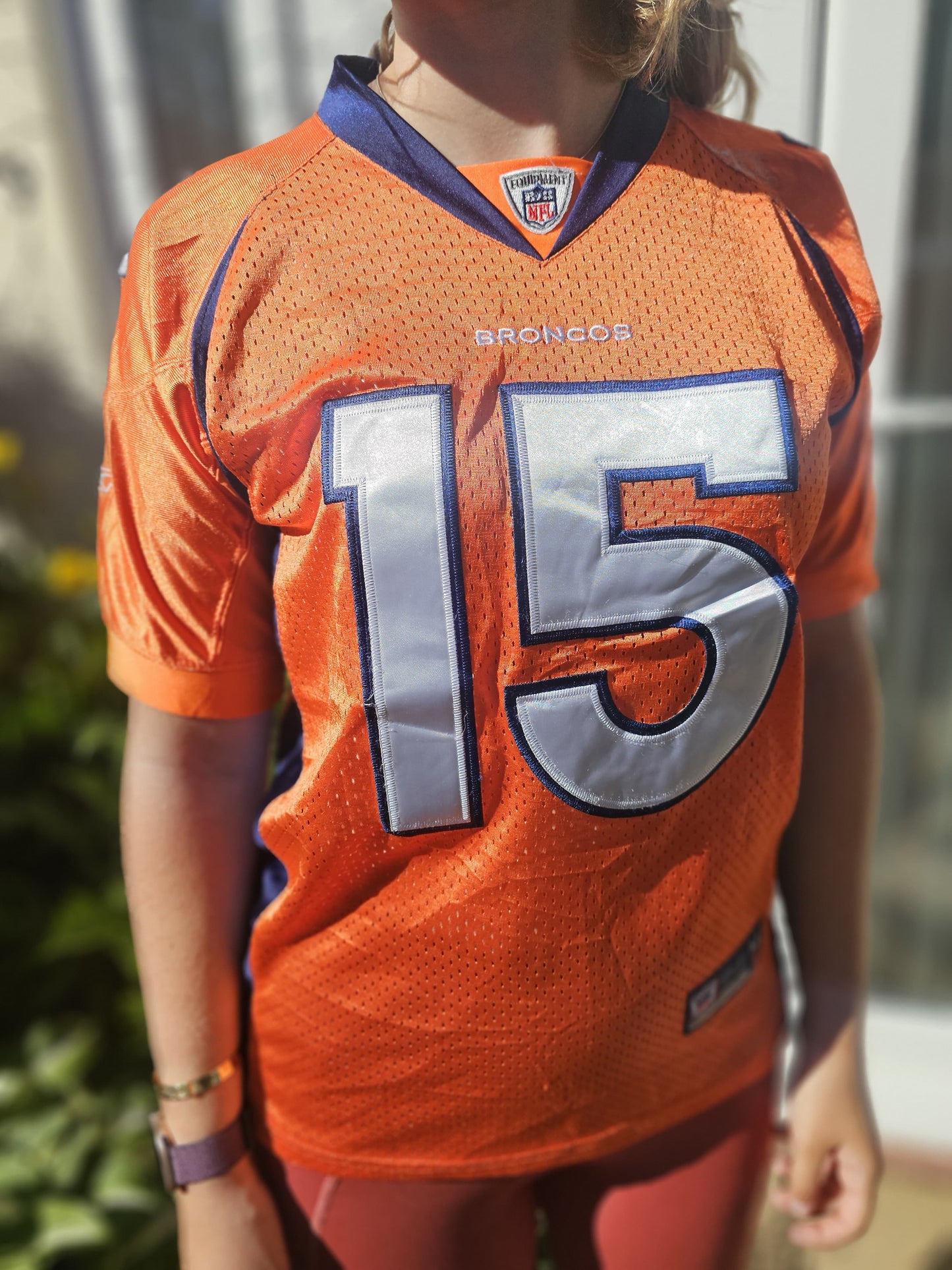 USA Denver Broncos NFL 2010/2011 Orange No. 15 Tim Tebow Short Sleeved Jersey - M/Medium