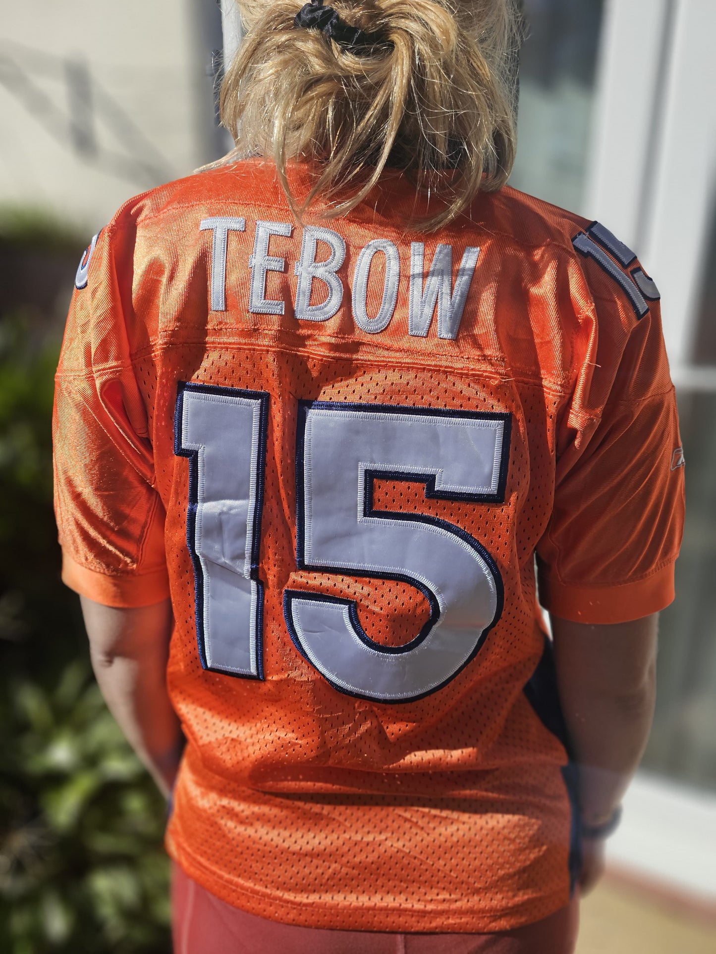 USA Denver Broncos NFL 2010/2011 Orange No. 15 Tim Tebow Short Sleeved Jersey - M/Medium