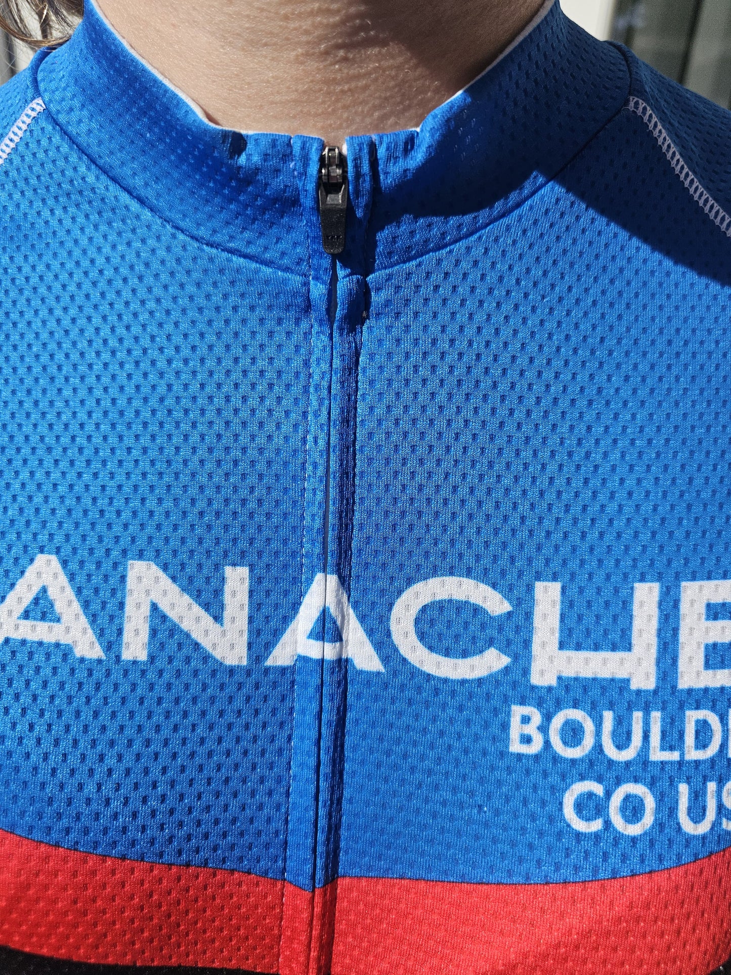 Womens Panache Boulder Co Cycling Short Sleeve Full Zip Top With Rear Pockets - L/Large
