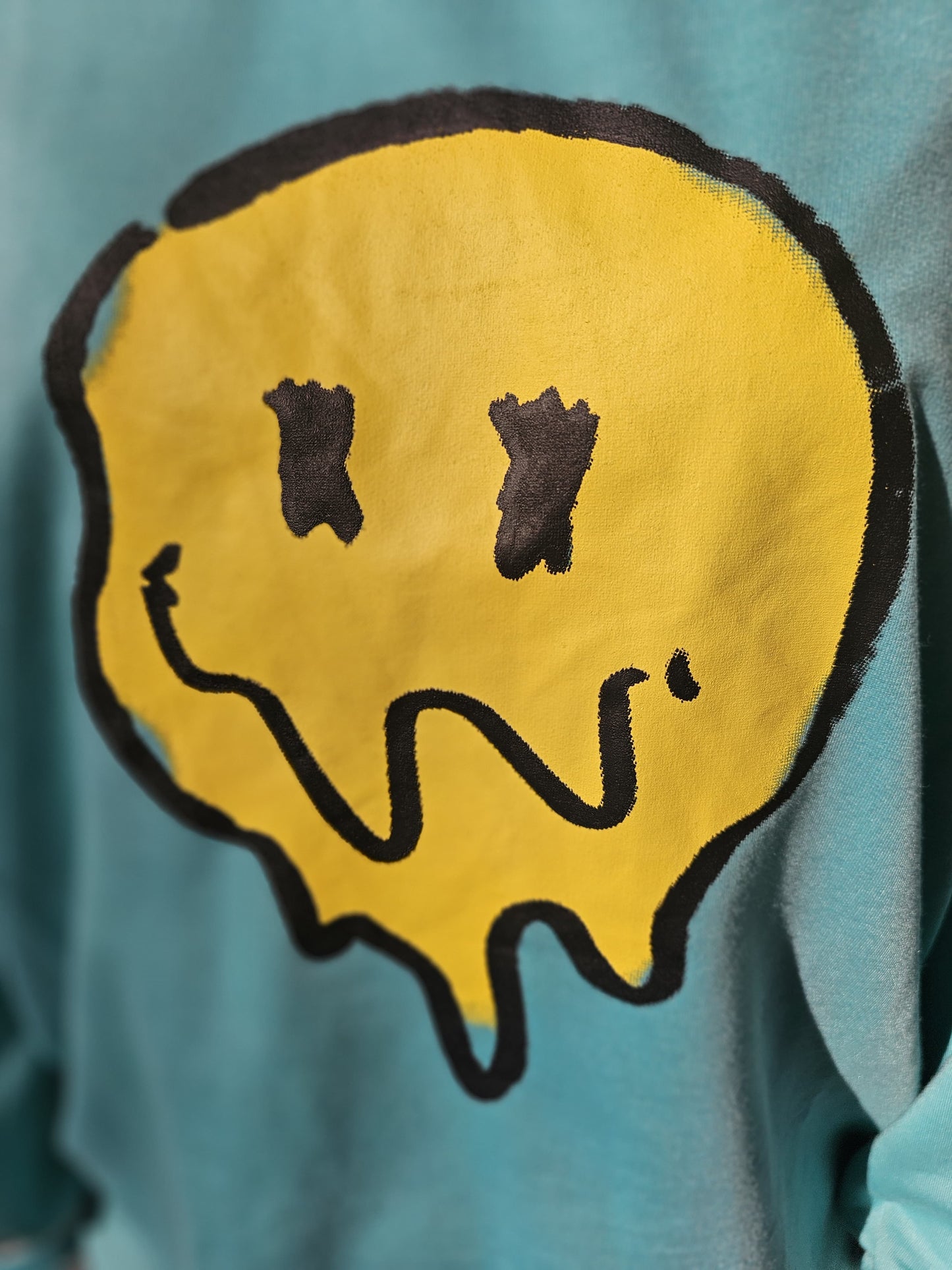 Romwe Melting Smiley Face Long Sleeve Top/Sweatshirt - New With Tags - S/Small