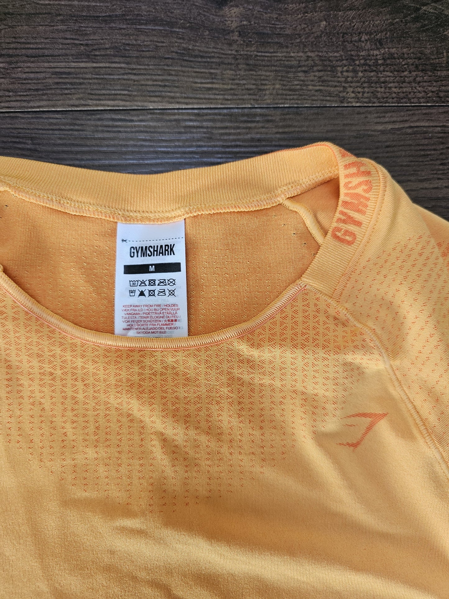 Gym Shark Seamless Top - M/Medium - Coral/Orange