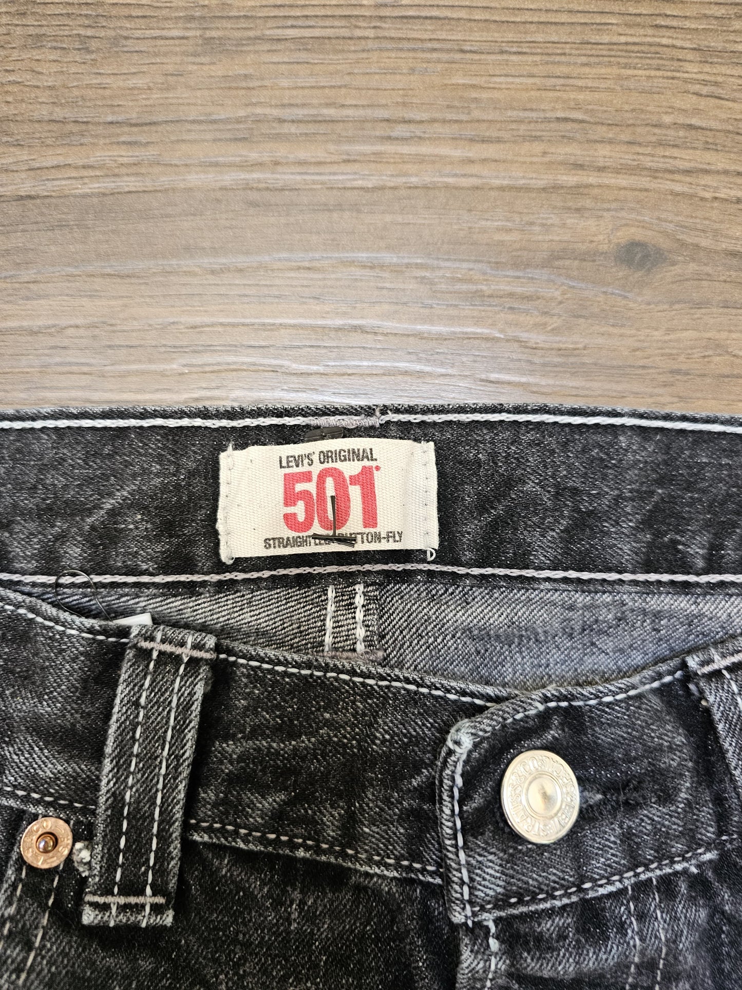 Levi's Original 501 Black Jeans 501 Straight Fit - W34/32L