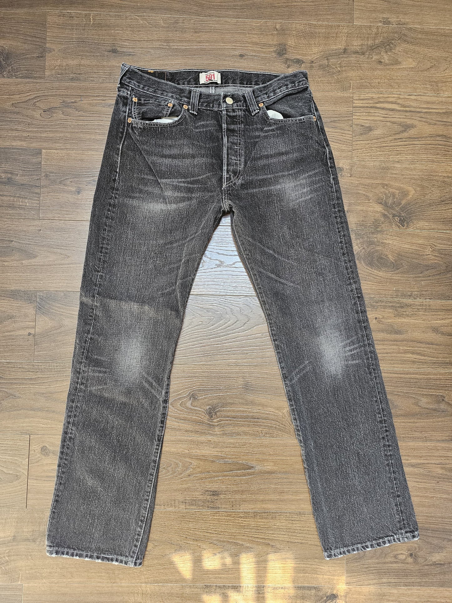Levi's Original 501 Black Jeans 501 Straight Fit - W34/32L