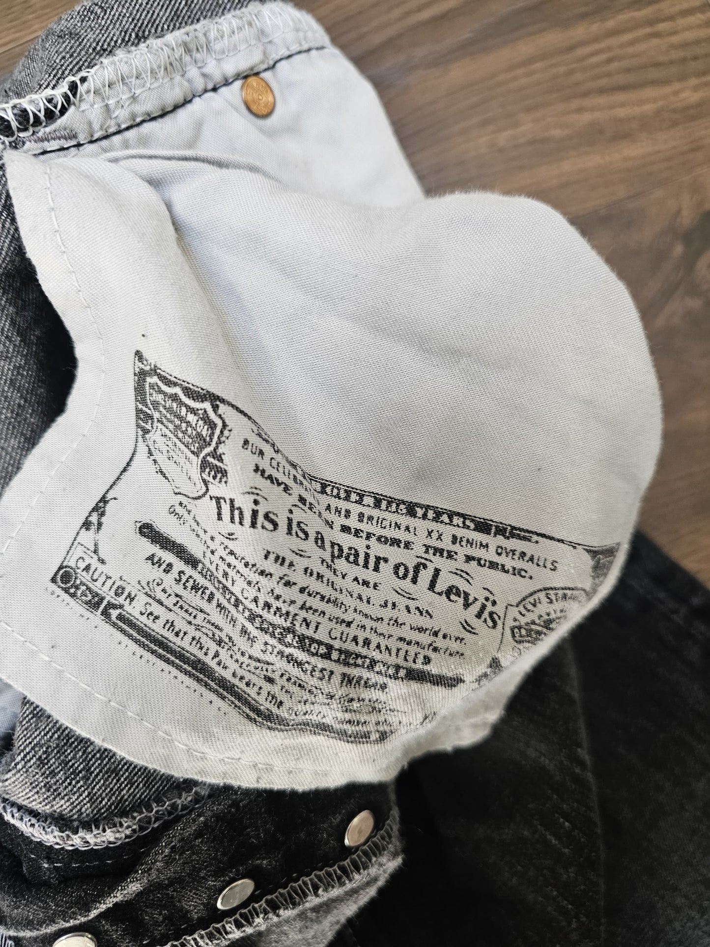Levi's Original 501 Black Jeans 501 Straight Fit - W34/32L