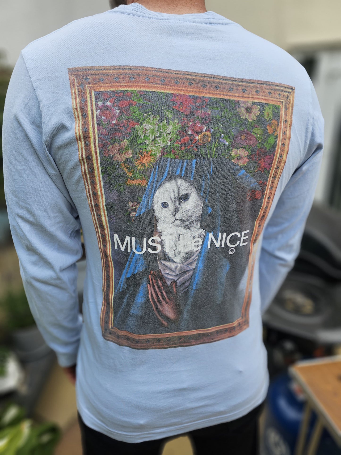Ripndip Blue Long Sleeve Mother Nermal Print T-Shirt - M/Medium