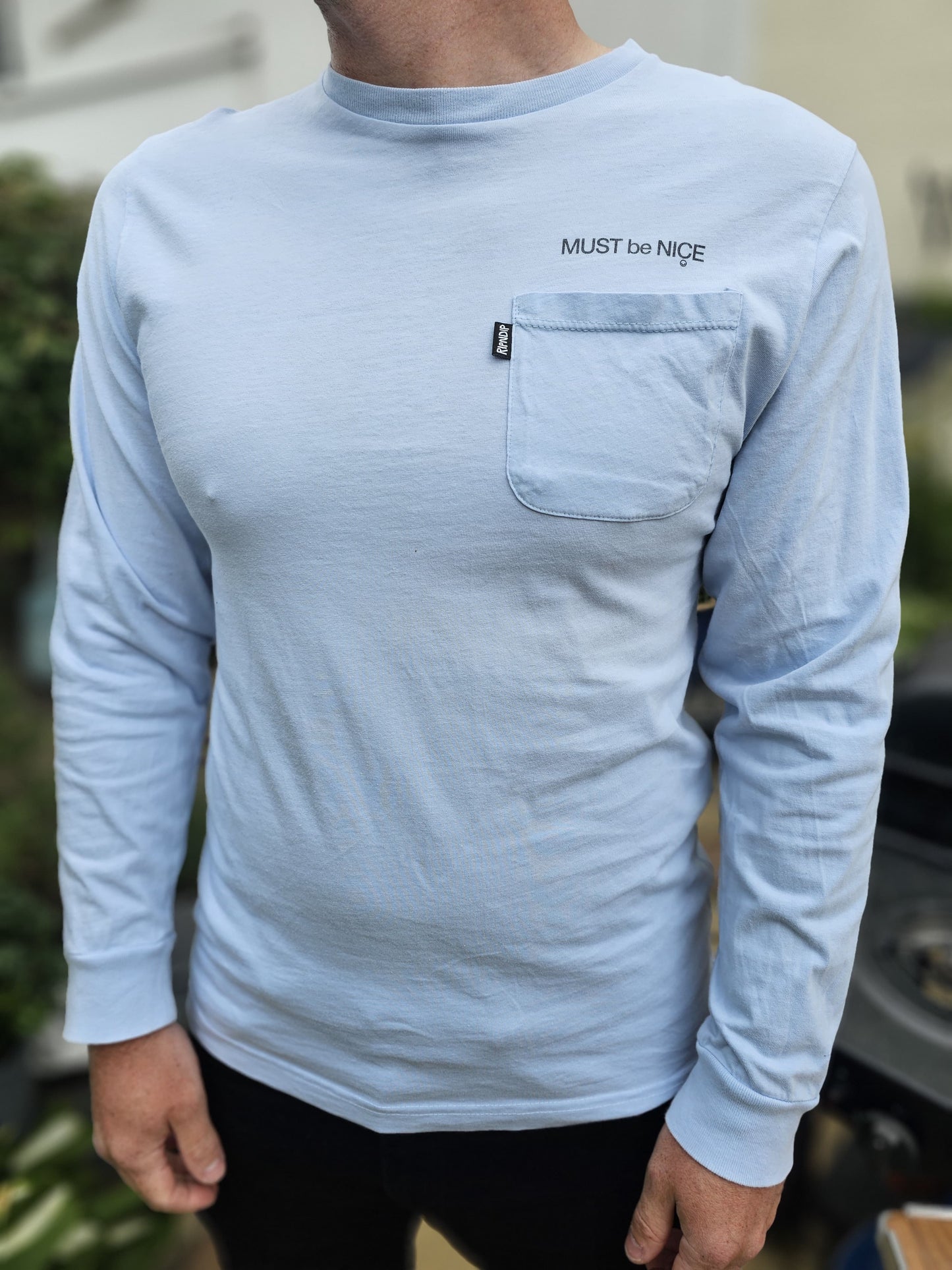 Ripndip Blue Long Sleeve Mother Nermal Print T-Shirt - M/Medium