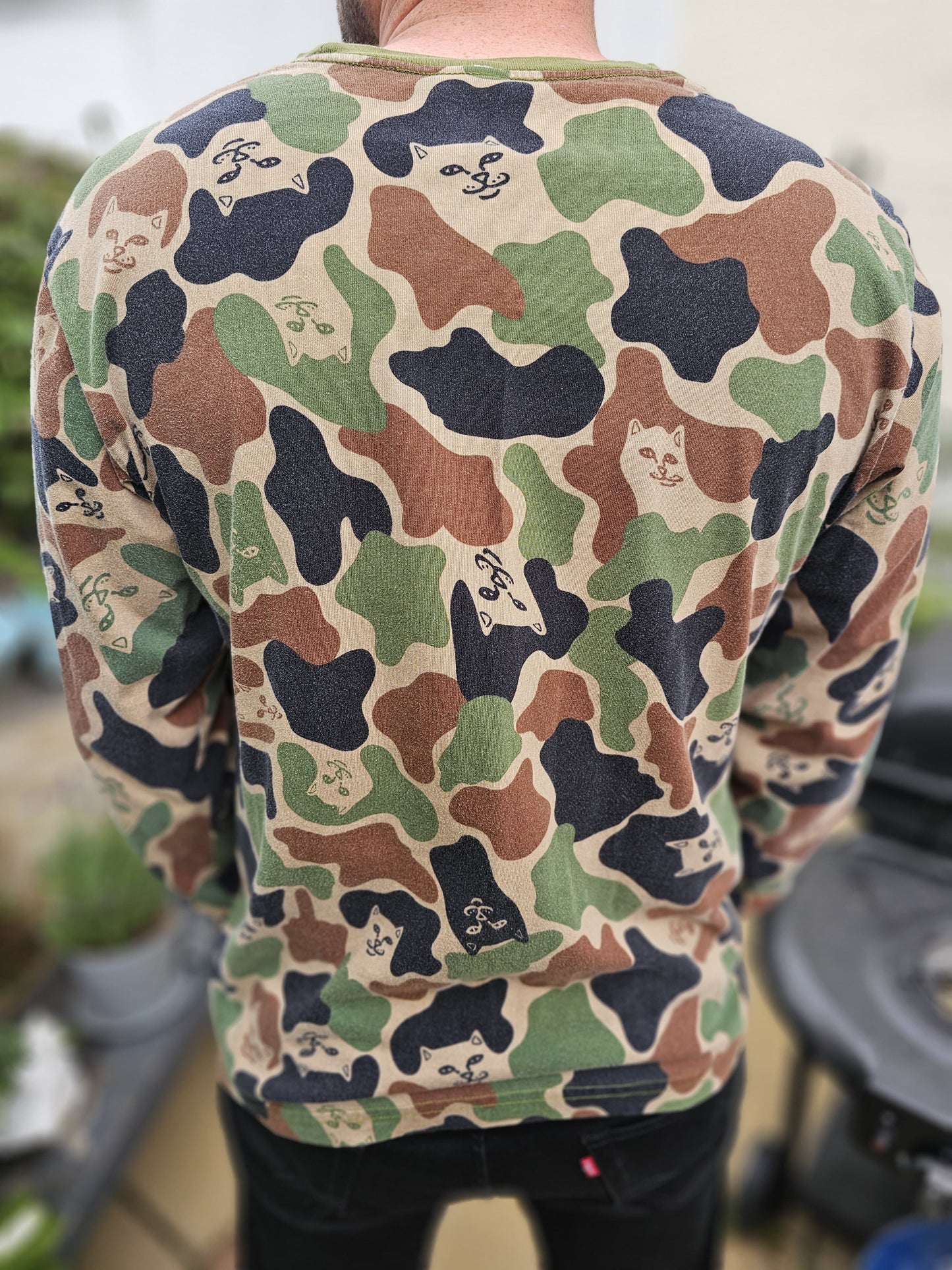 Ripndip Camo Nermal Long Sleeve Print T-Shirt - L/Large