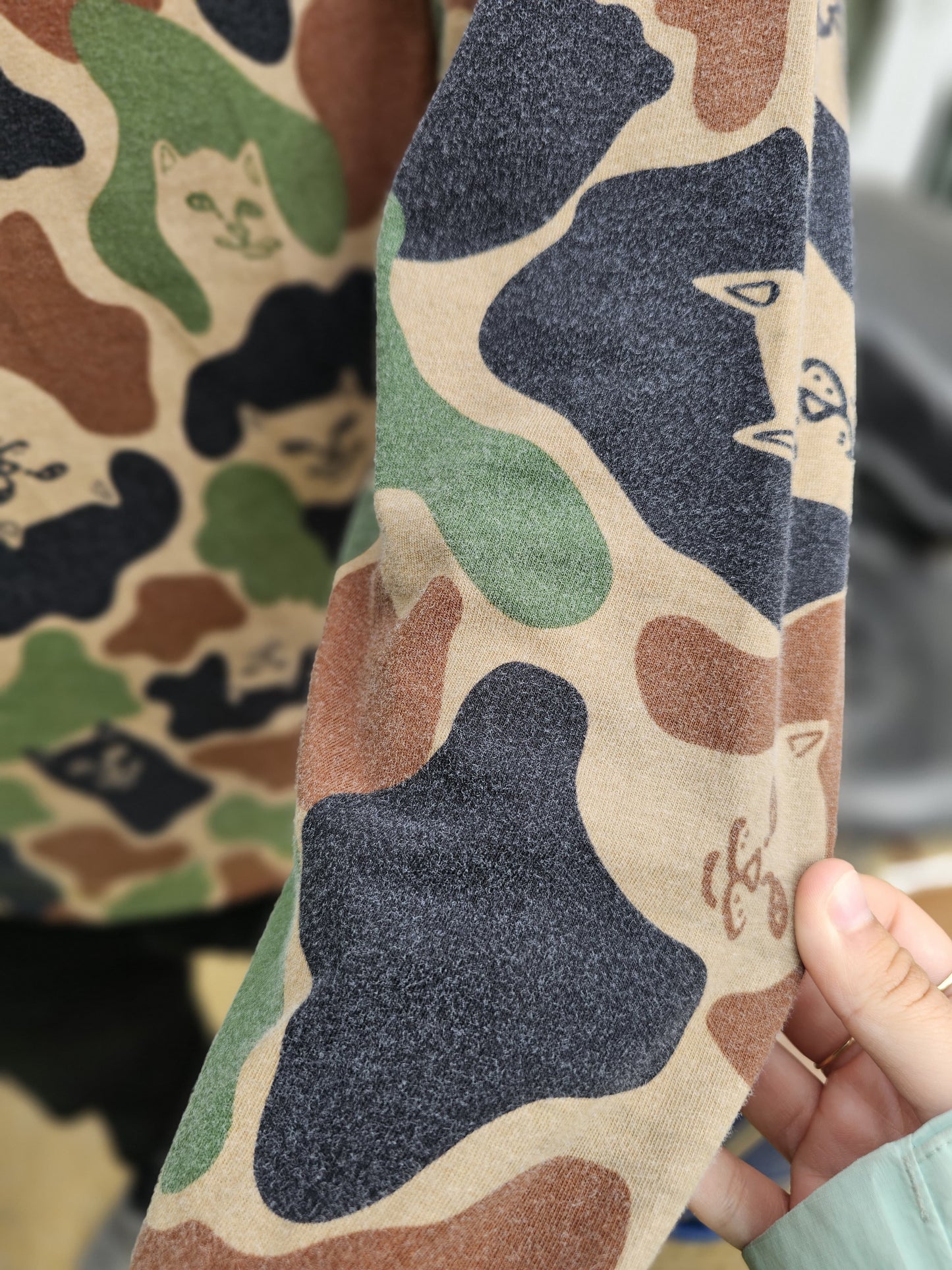 Ripndip Camo Nermal Long Sleeve Print T-Shirt - L/Large