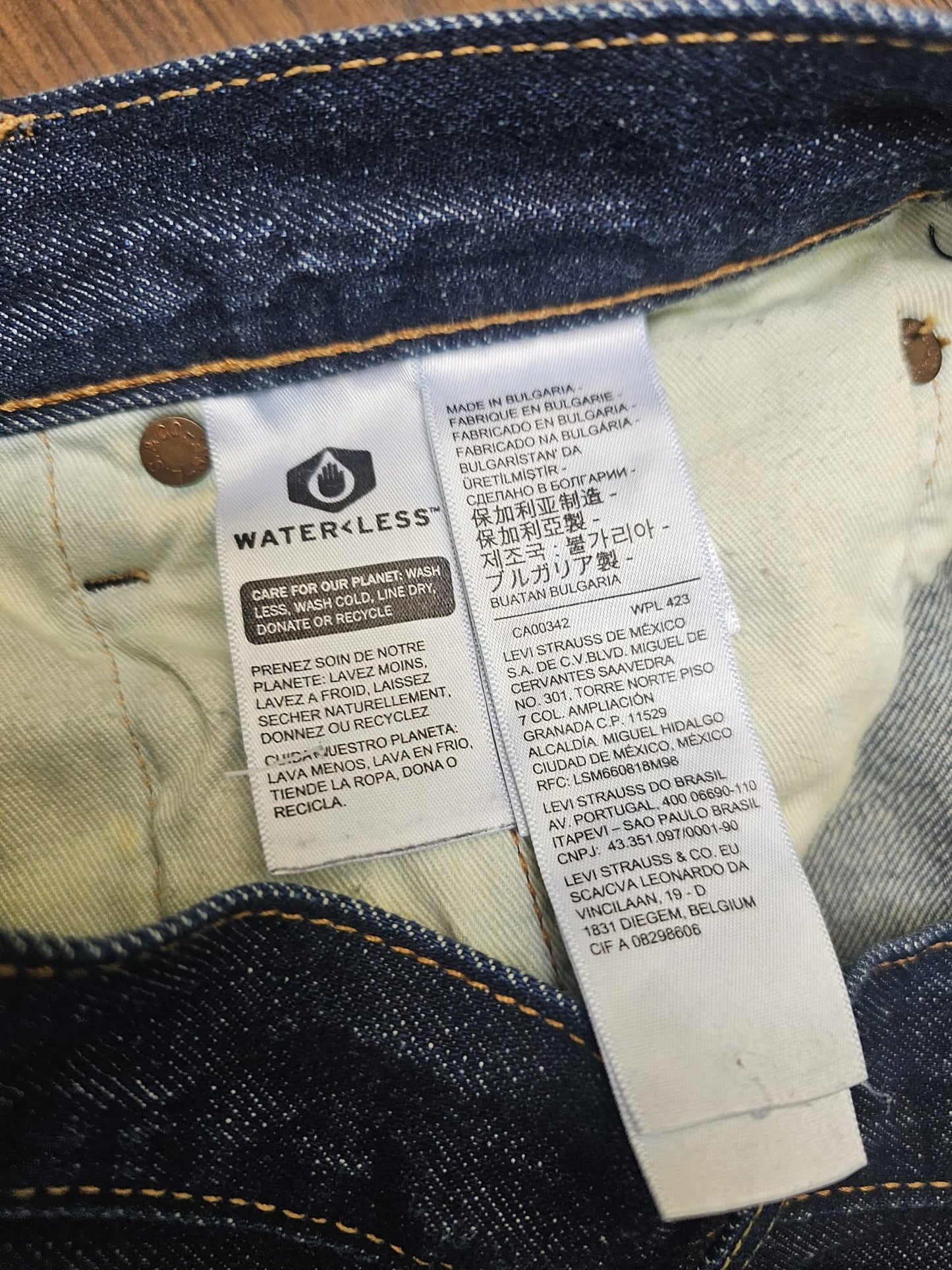 Levi's Mens Blue Jeans 501 Classic Straight Fit - W28/30L Denim Trousers Bottoms