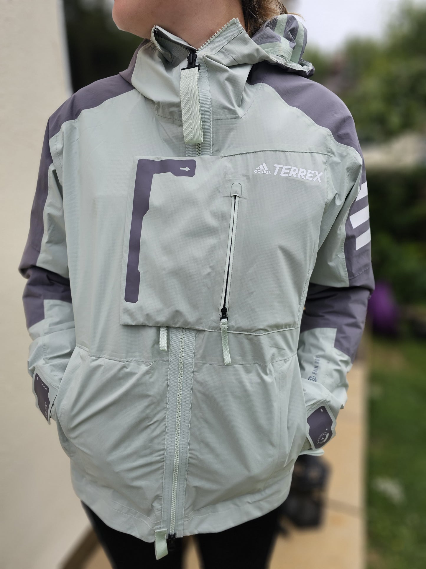 Adidas Terrex Hooded Xploric Rain Ready Hiking/Casual/Technical Jacket - S/Small 8/10 Walk Climb Hike