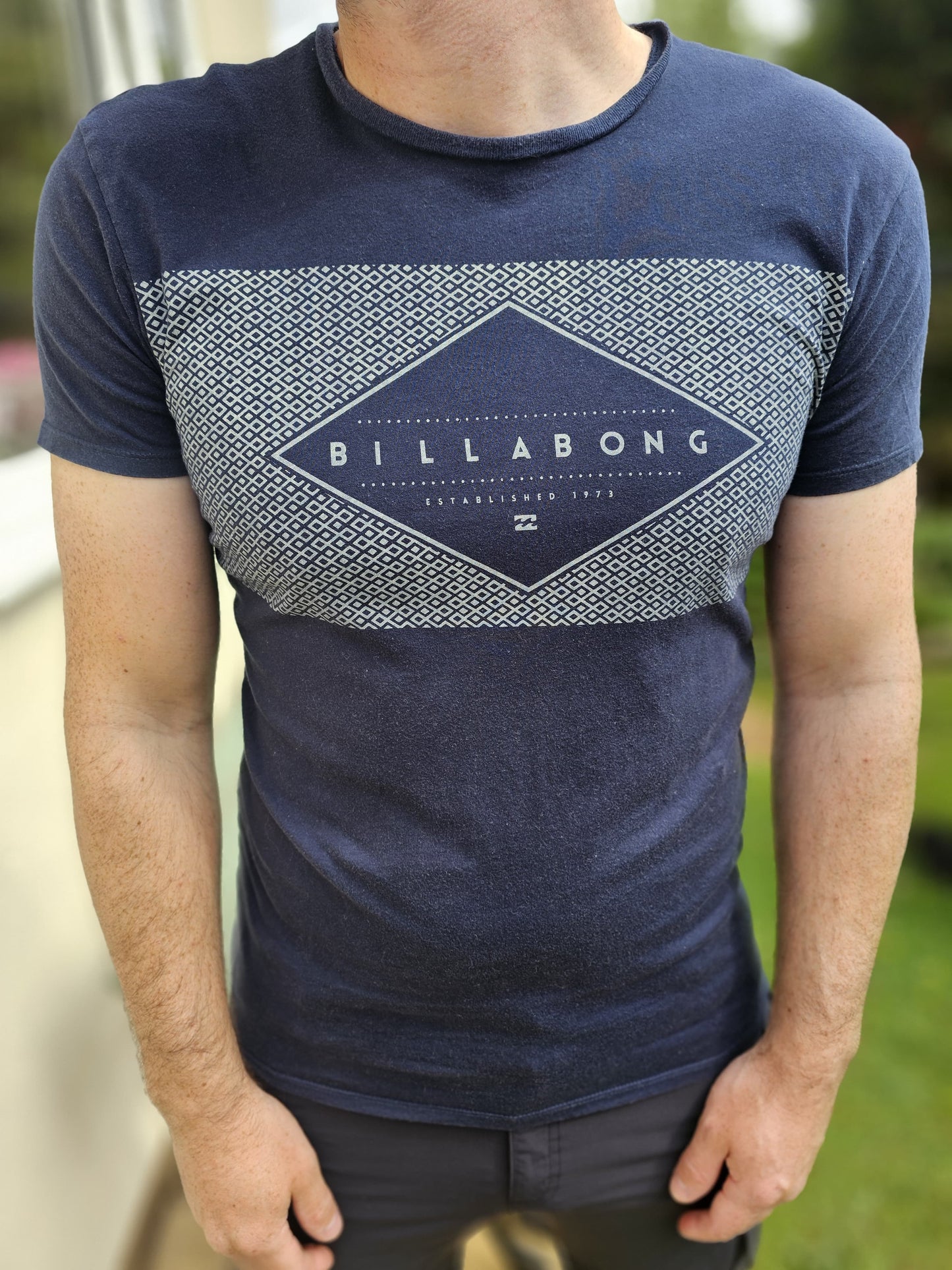 Mens Billabong Casual Short Sleeve Navy T-Shirt - M/Medium