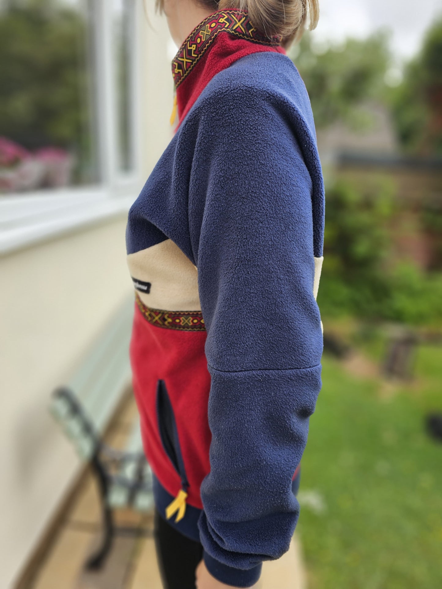 Berghaus Unisex Tramantana 91 Full Zip Fleece Jacket - Blue/Red - XS/Extra Small