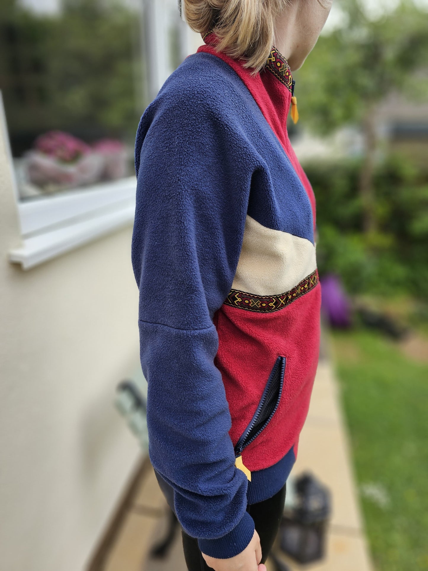 Berghaus Unisex Tramantana 91 Full Zip Fleece Jacket - Blue/Red - XS/Extra Small