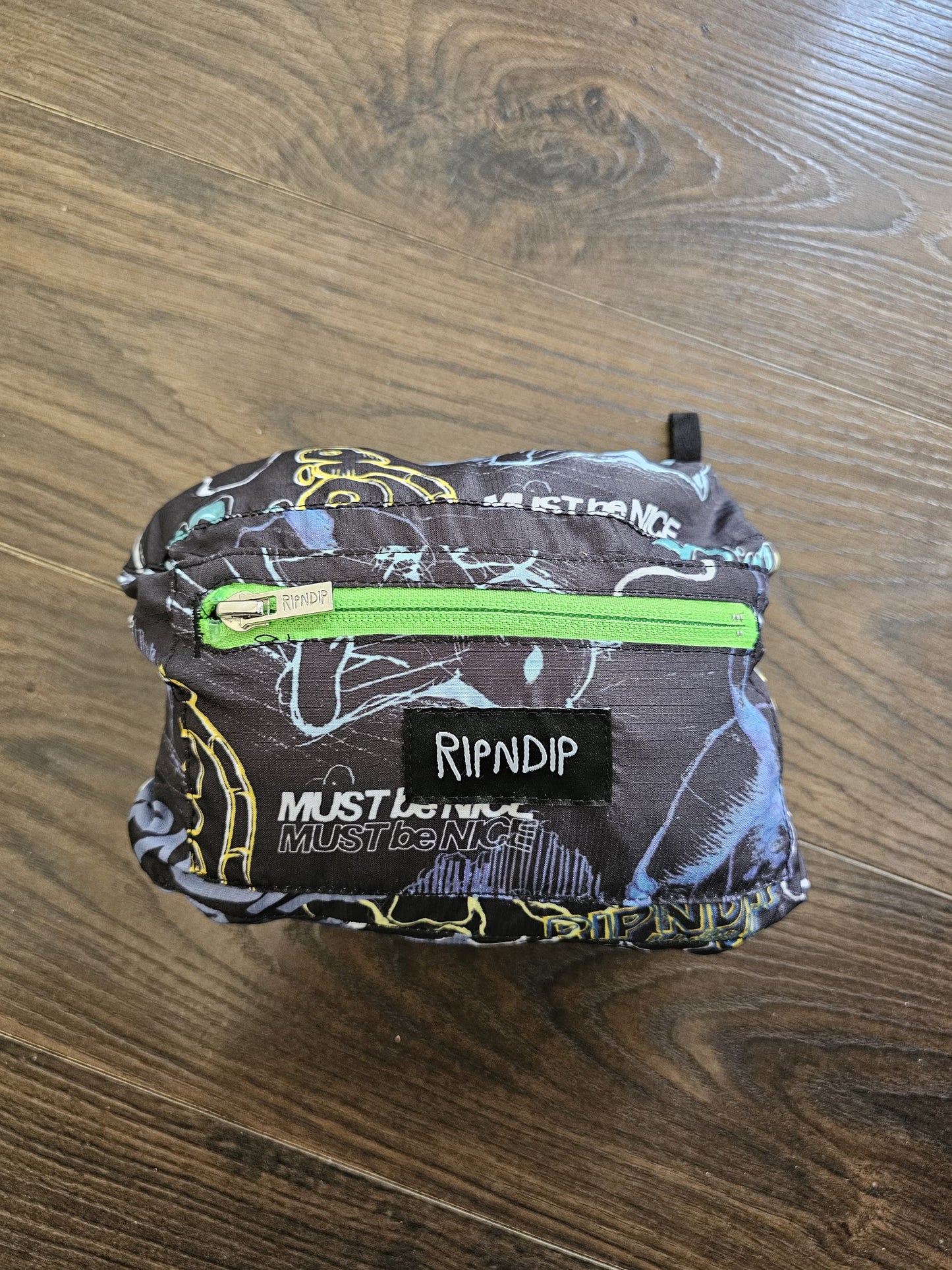 Ripndip 1/2 Zip Pullover Hooded Windbreaker Packable Jacket - M/Medium