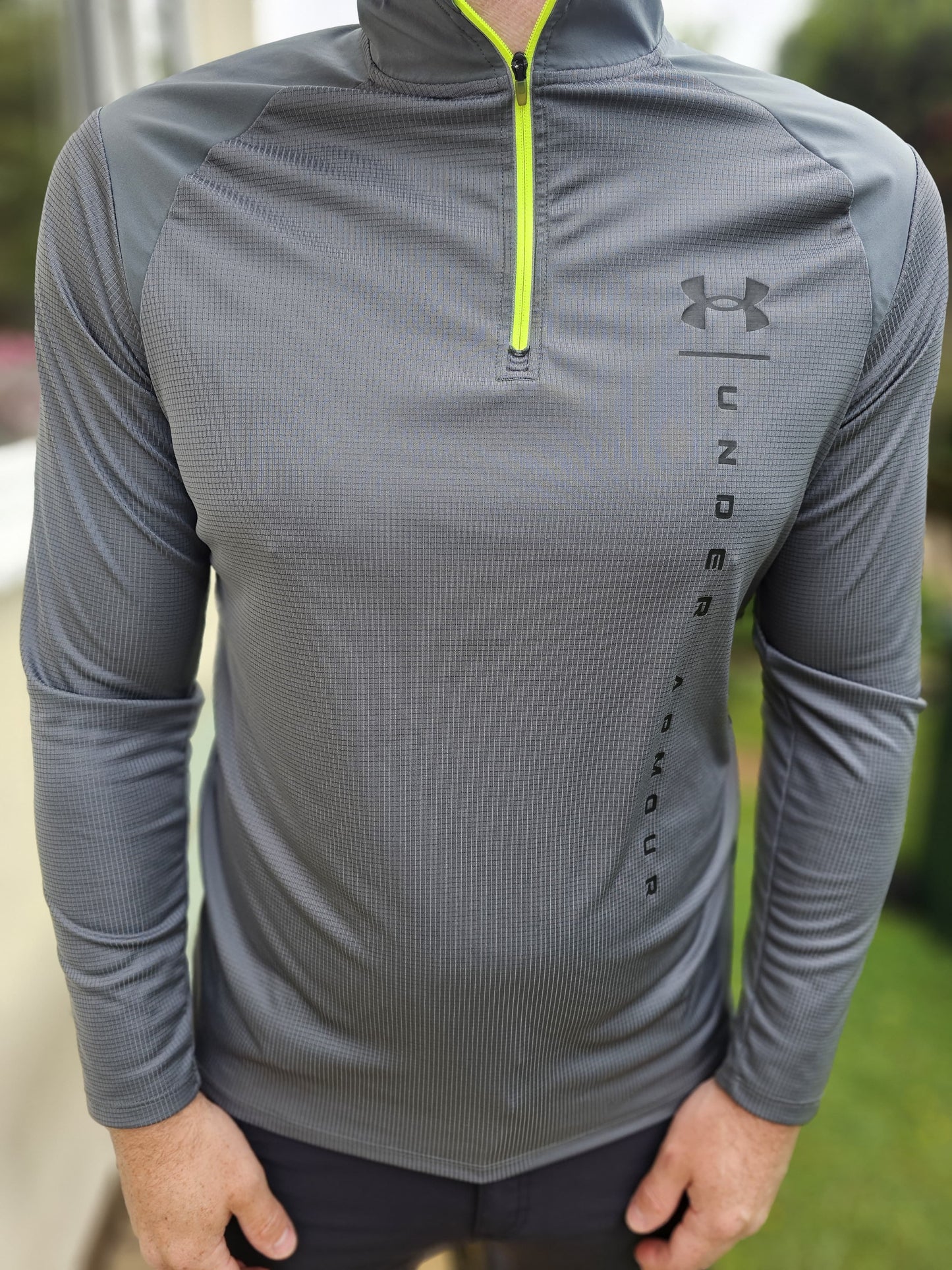 Under Armour Grey Long Sleeve 1/4 Zip Activewear Casual Top - M/Medium