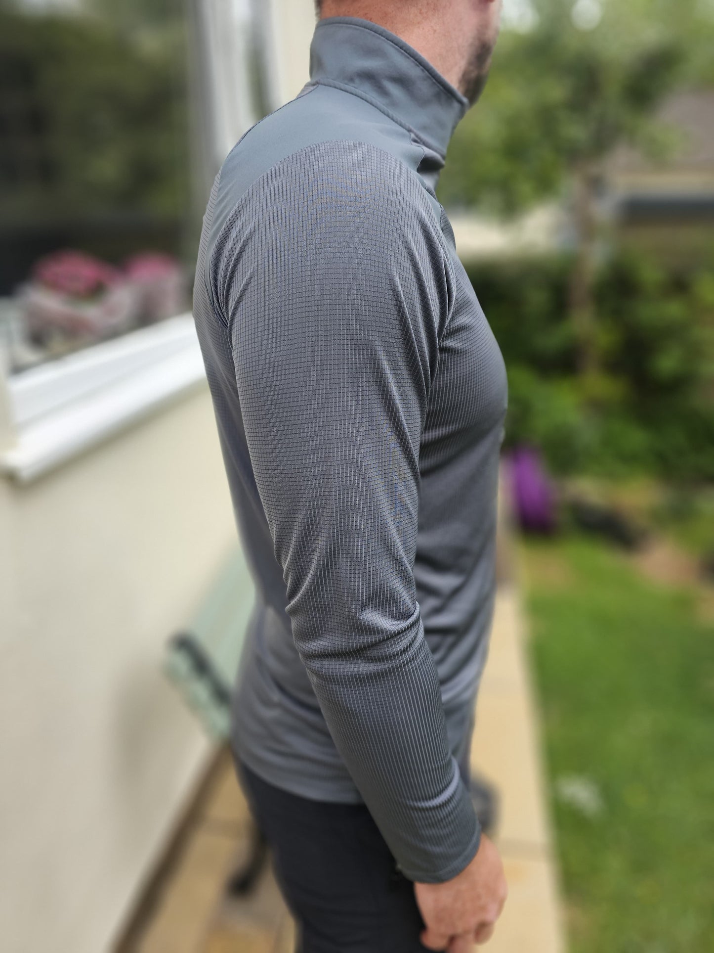 Under Armour Grey Long Sleeve 1/4 Zip Activewear Casual Top - M/Medium