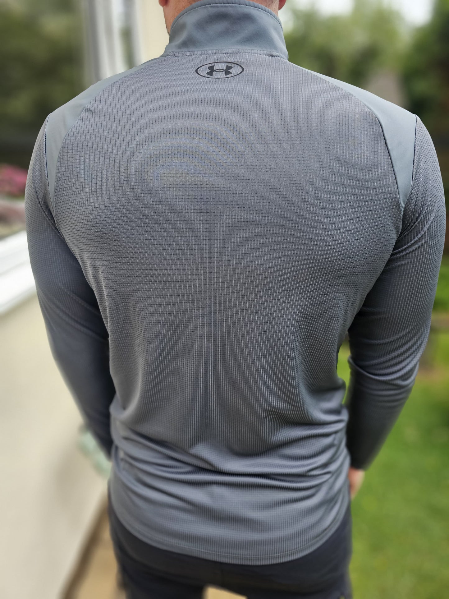 Under Armour Grey Long Sleeve 1/4 Zip Activewear Casual Top - M/Medium