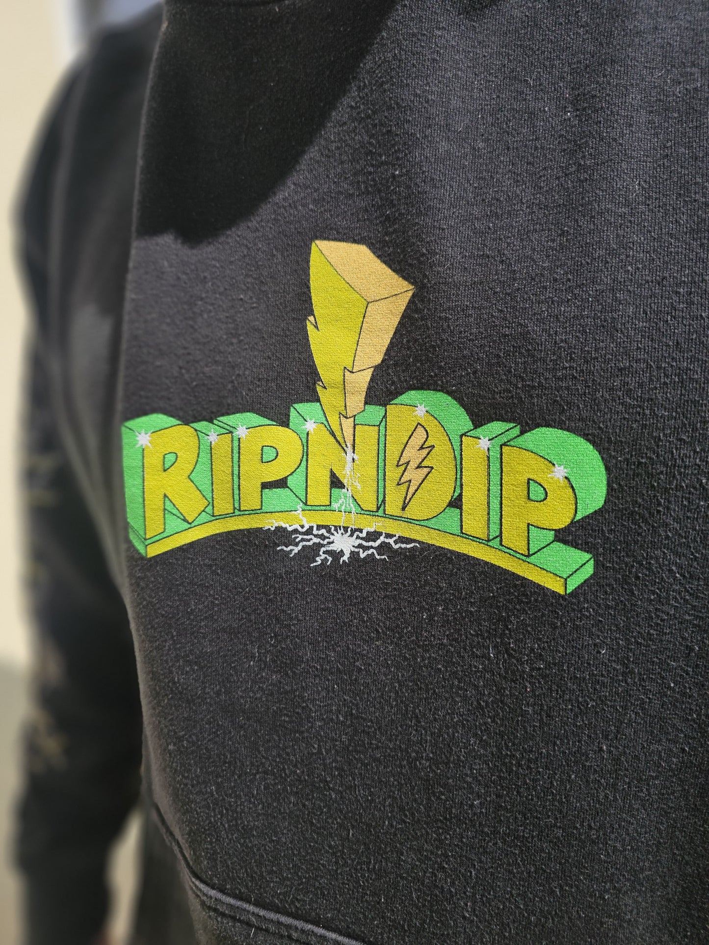 Ripndip Black Pullover Alien Motorbike Power Nerm Hoodie - L/Large