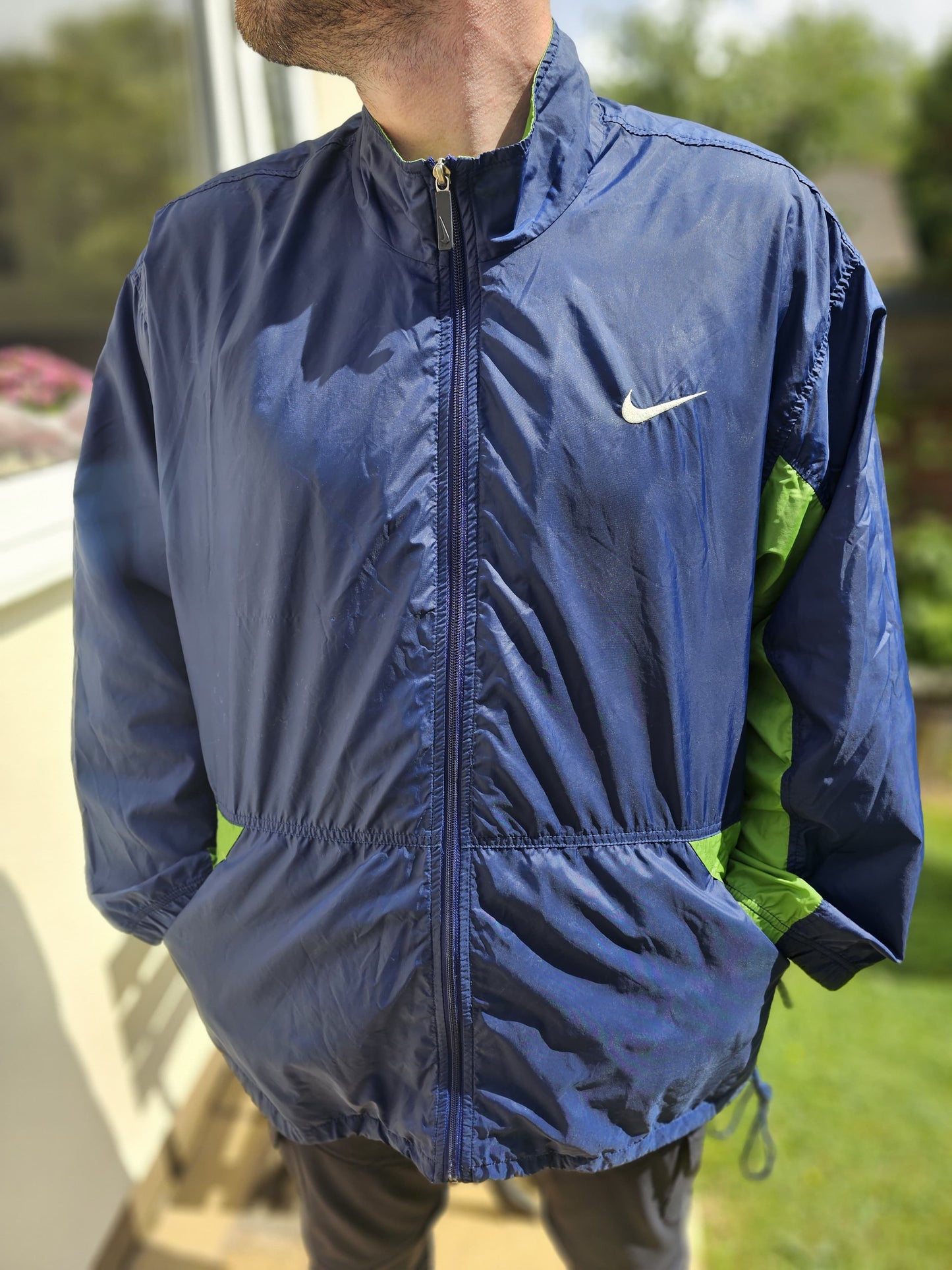 Vintage Nike Windbreaker Full Zip Hooded jacket 90s/Y2K - XL/Extra Large Casual