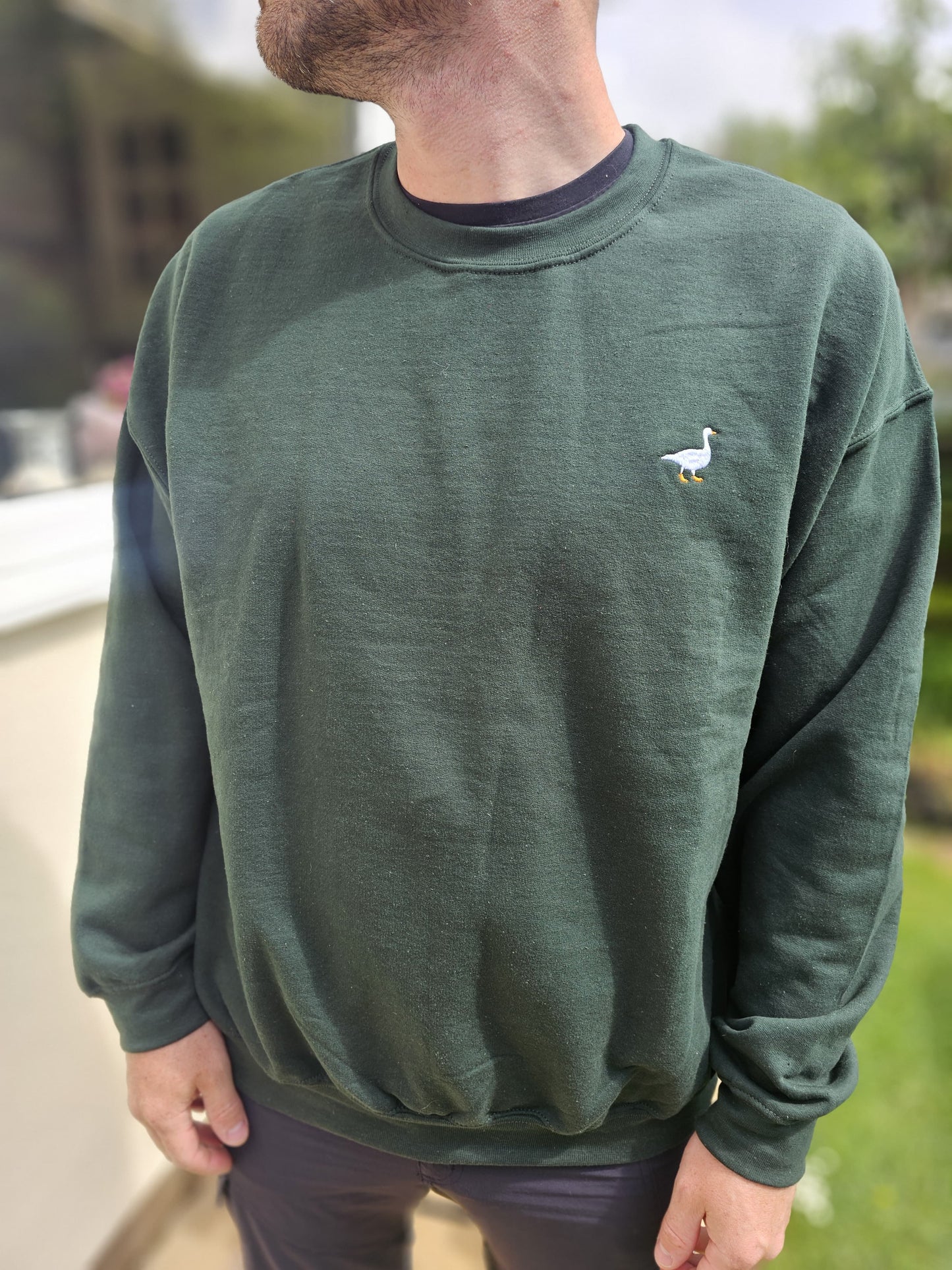 New Goose & Gander Dark Green Pullover Crew Neck Sweatshirt - XL/Extra Large