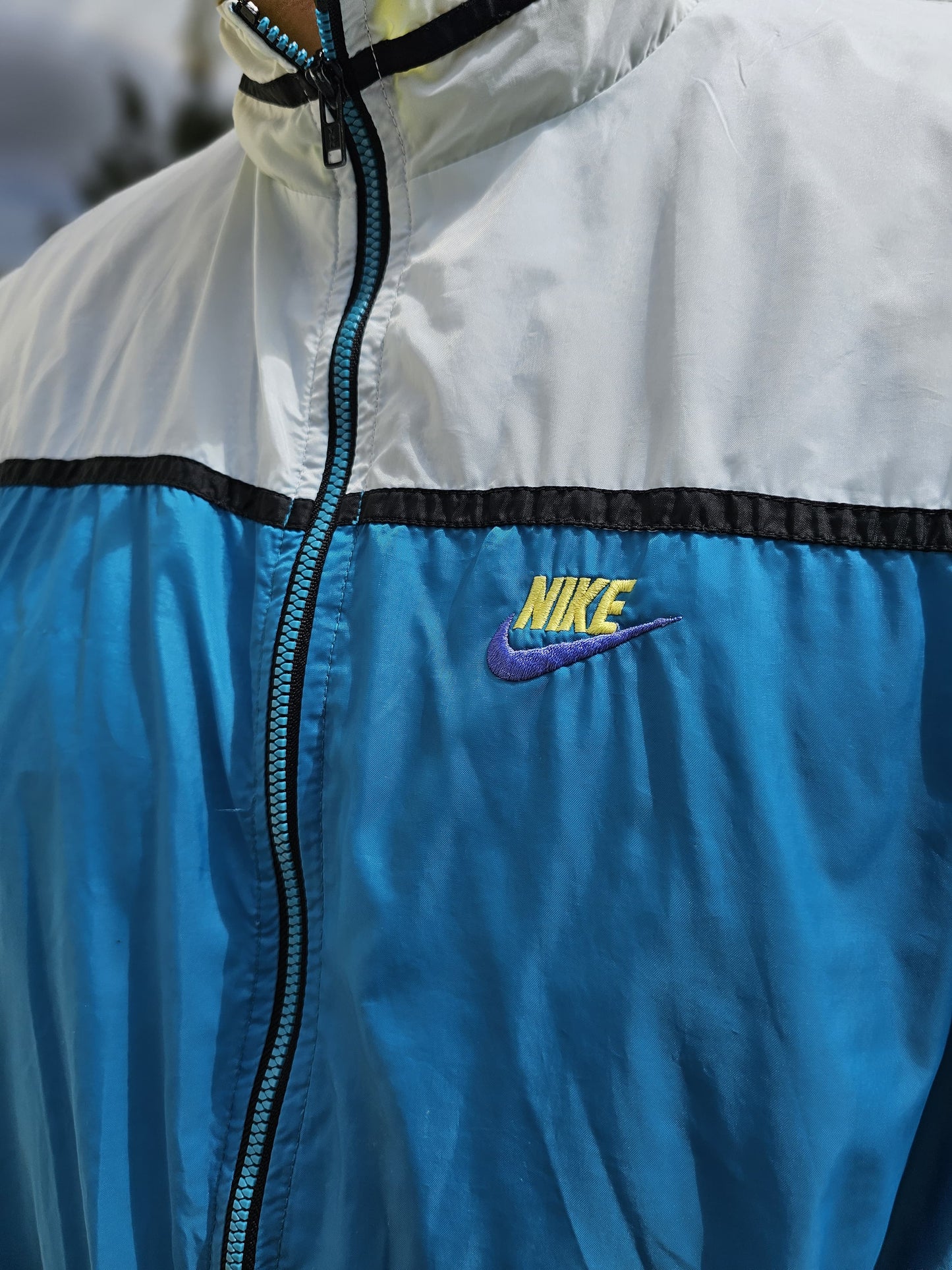 Awesome Unisex Vintage Nike Track/Windbreaker Style Full Zip Jacket - XL/Extra Large