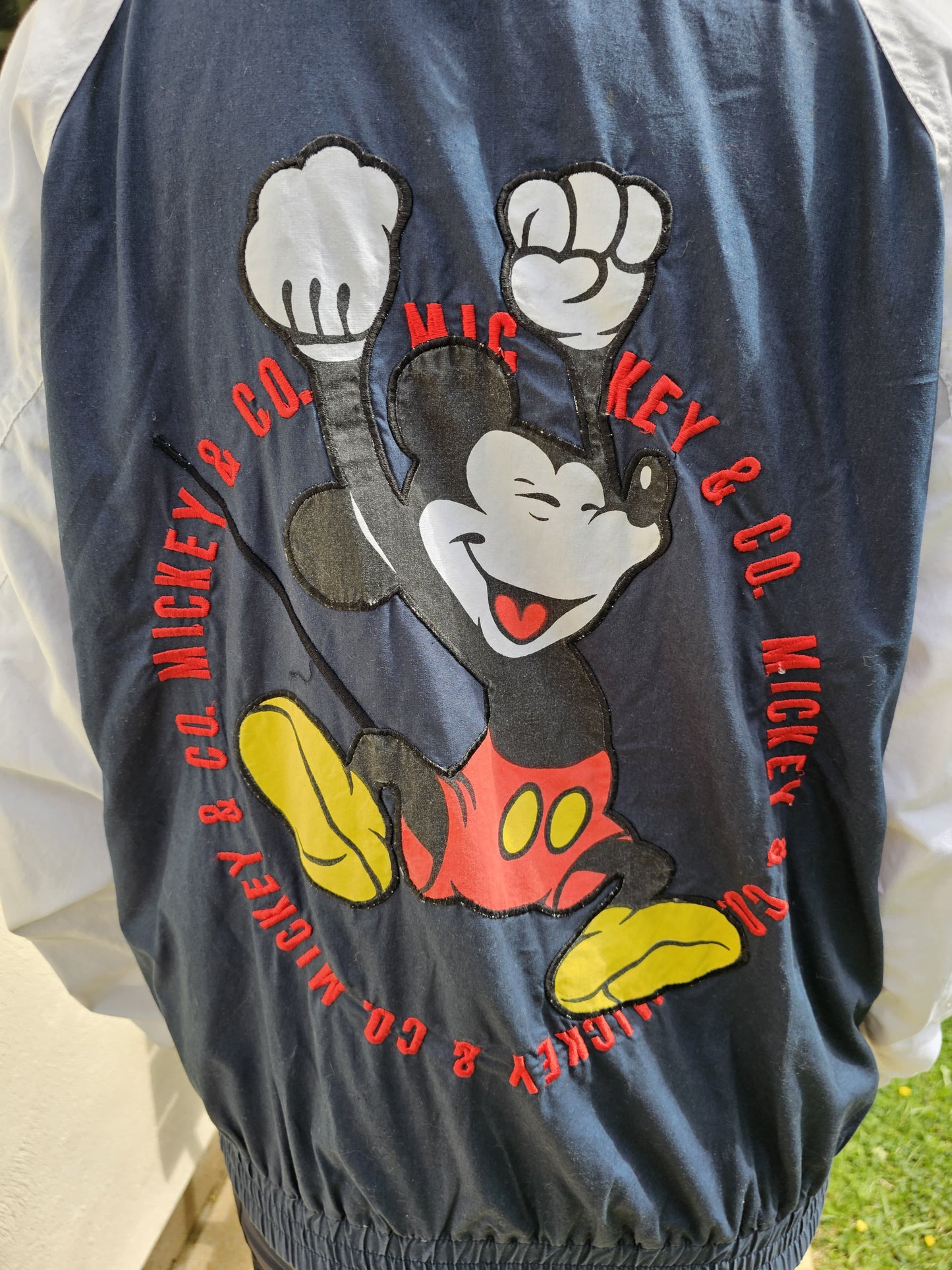 Rare Vintage Full Zip Mickey Mouse Disney Hooded Windbreaker/Sailing Style Jacket 1980s/1990s - M/Medium