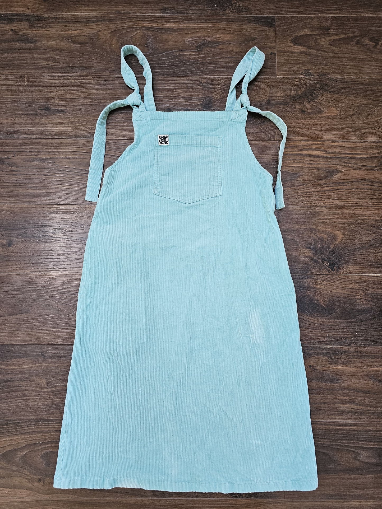 Lucy & Yak Turquoise Corduroy Pinafore Dungarees Style Dress - UK 12