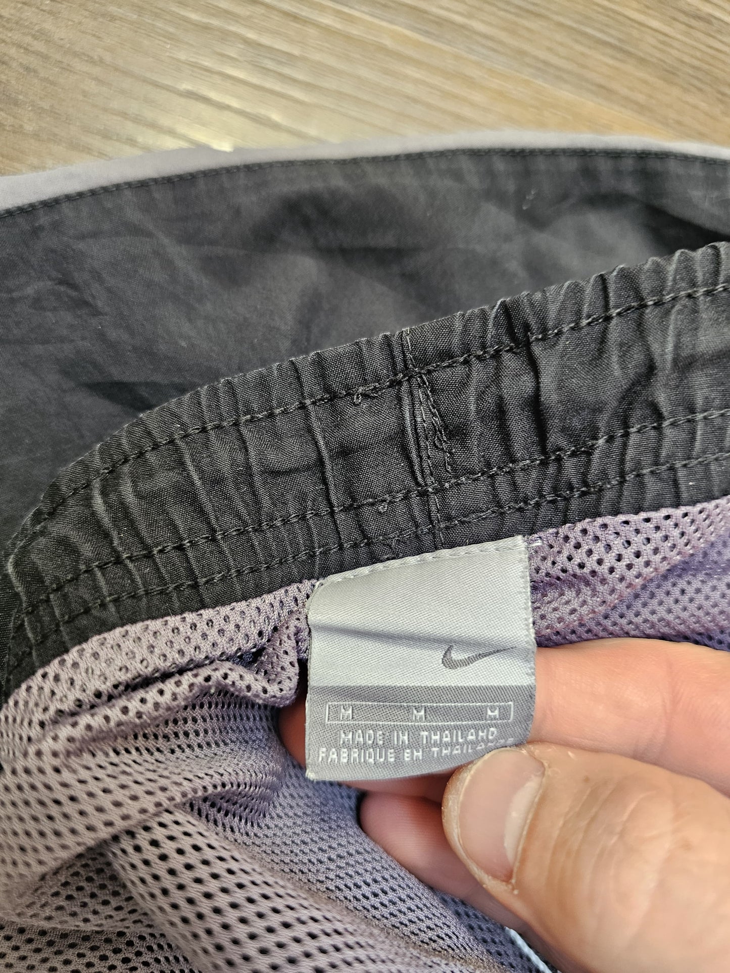 Vintage Silver Tag Nike Grey/Black Casual/Swim Shorts - M/Medium