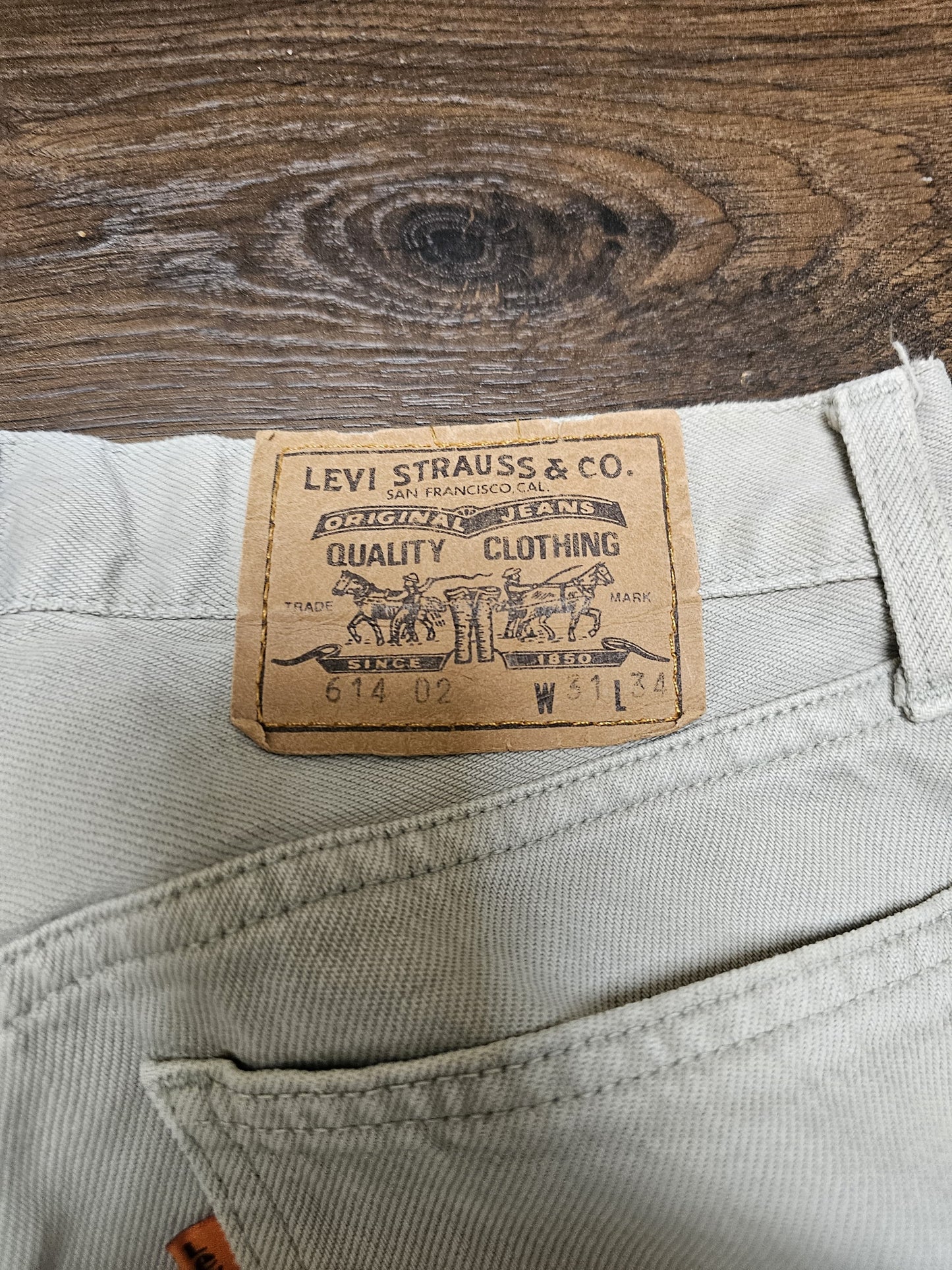 Levi's Vintage Orange Tab Jeans 614 02 Regular Straight Fit W31/34L