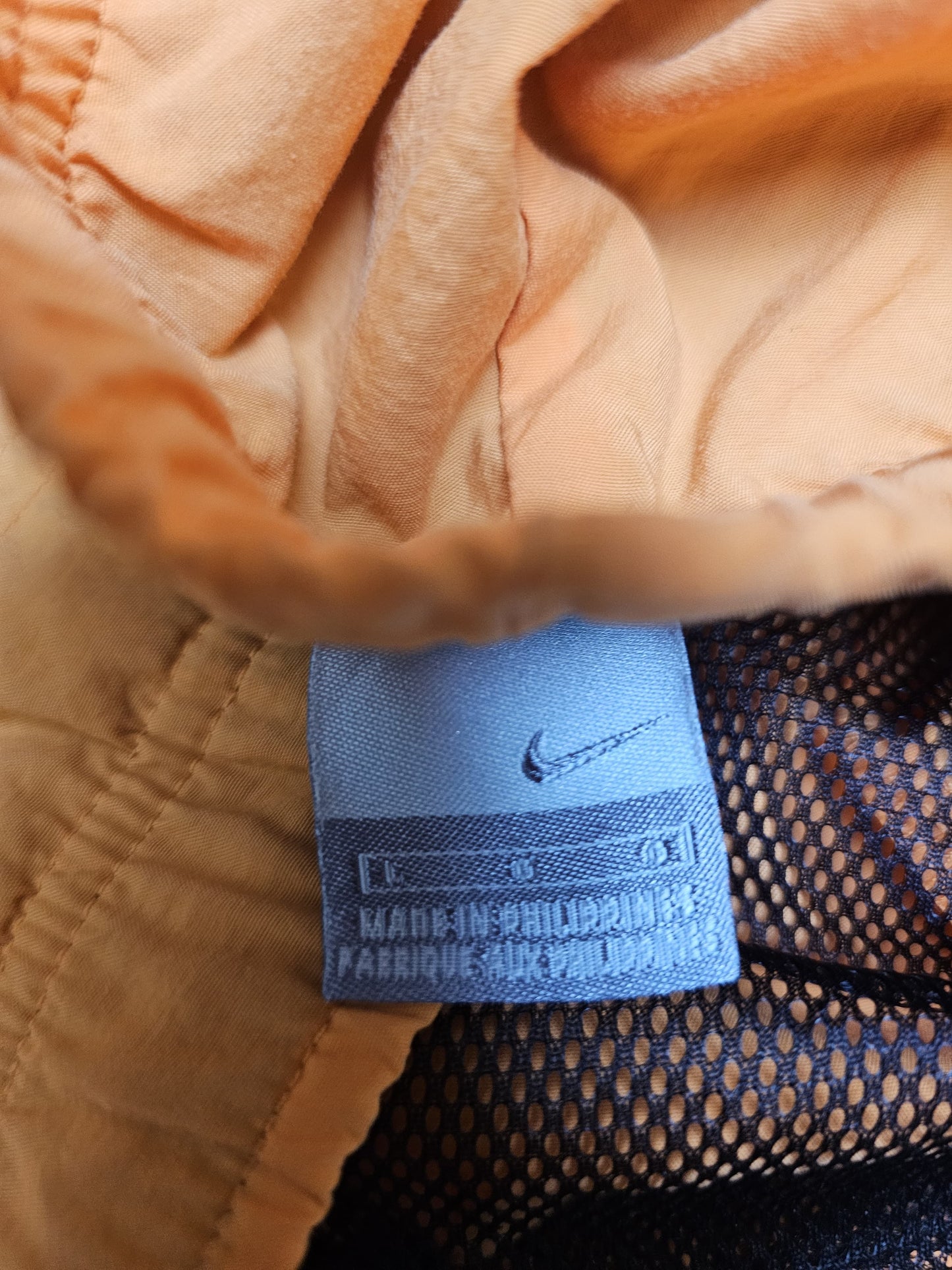 Nike Vintage Y2K Silver Tag Activewear/Casual/Swim Orange Grey Shorts - L/Large