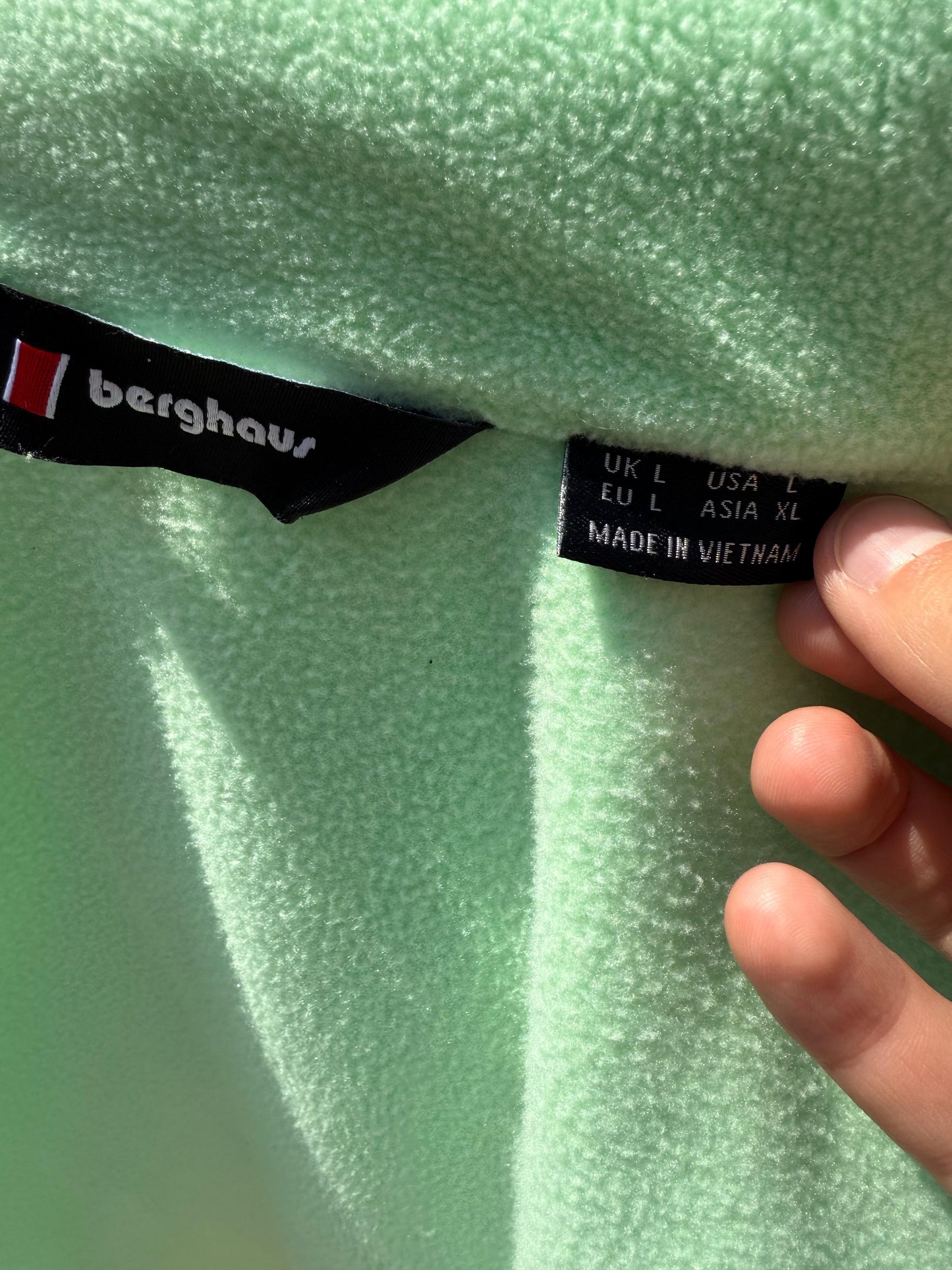 Berghaus Ascent 91 Unisex Full Zip Hooded Fleece Jacket Mint/Pink - L/Large