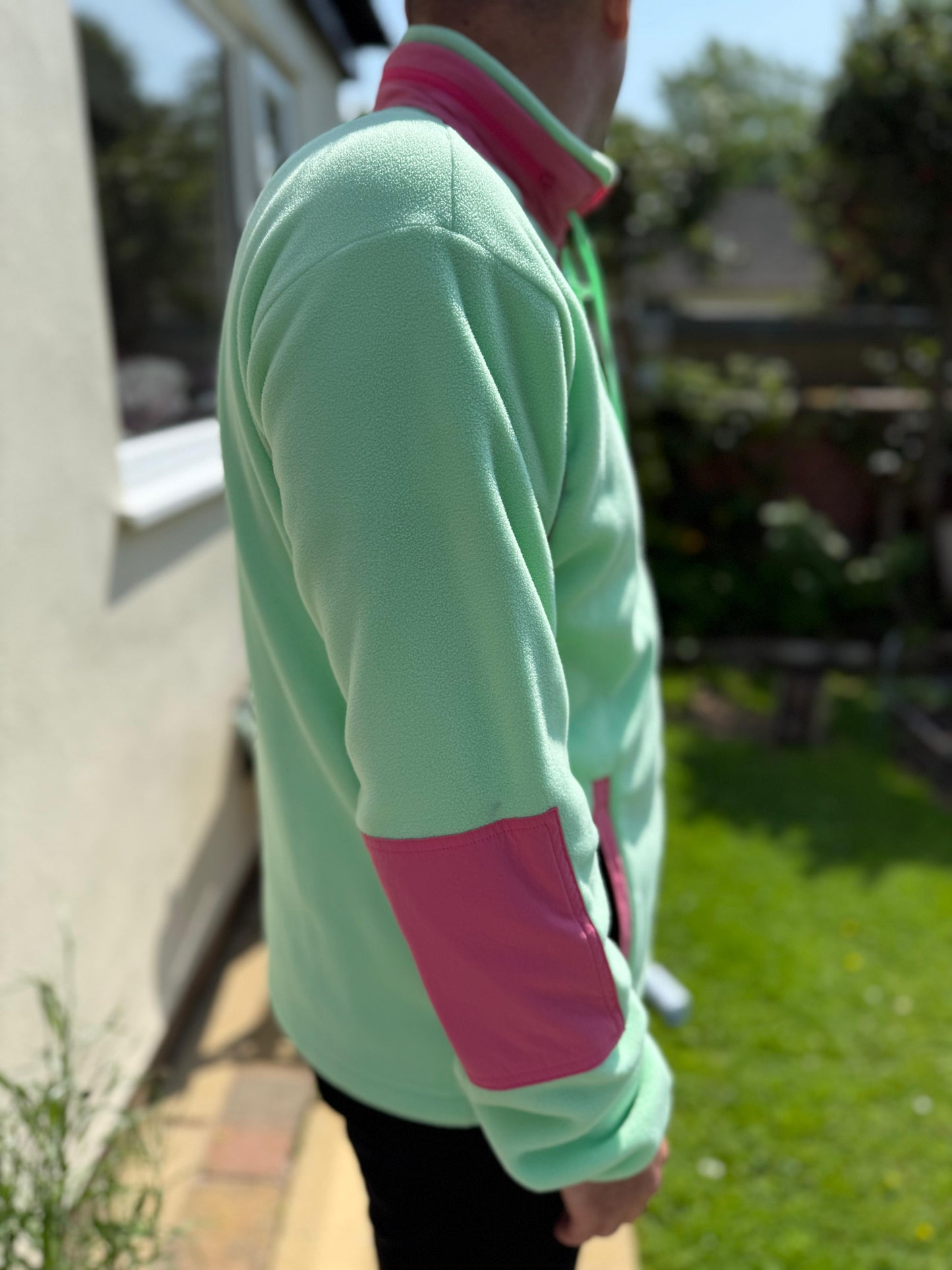 Berghaus Ascent 91 Unisex Full Zip Hooded Fleece Jacket Mint/Pink - L/Large