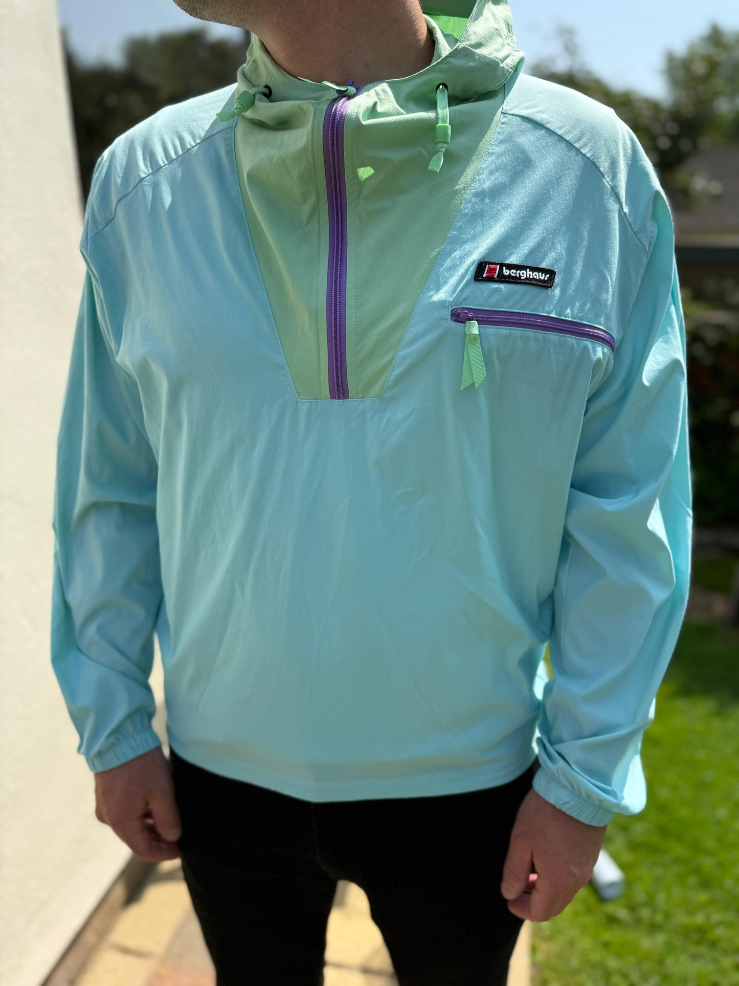 Berghaus Unisex Wind Shirt 90 1/2 Zip Hooded Jacket - M/Medium