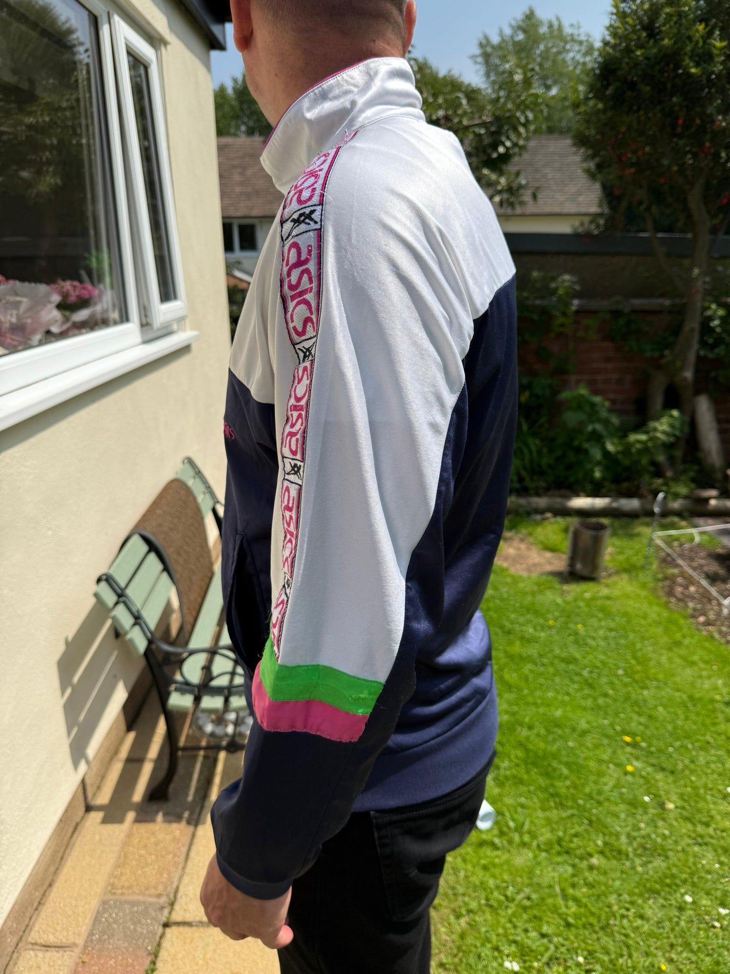 Vintage Unisex Asics Casual Tracksuit Style Sport Jacket - M/L Medium/Large