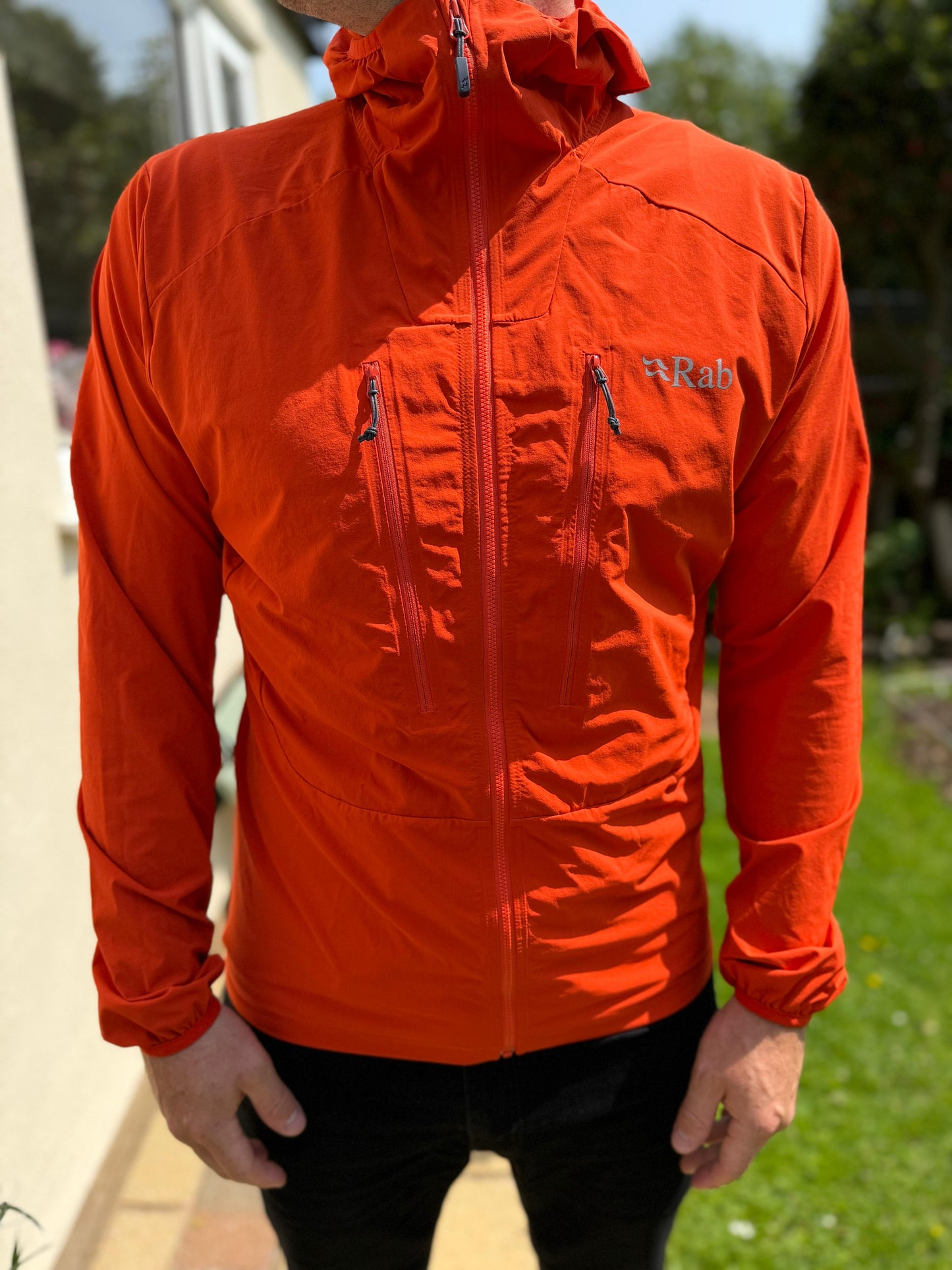 Rab Borealis Soft Shell Style Full Zip Hooded Climbing Jacket - L/Large