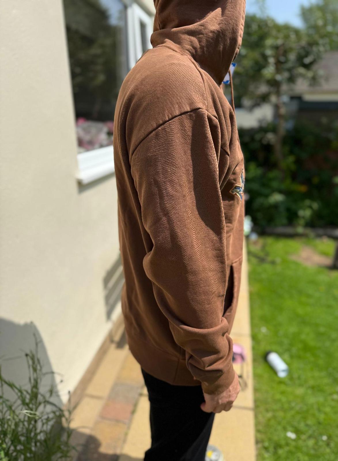 Brand New Market Spellout Brown Pullover Hoodie - L/Large